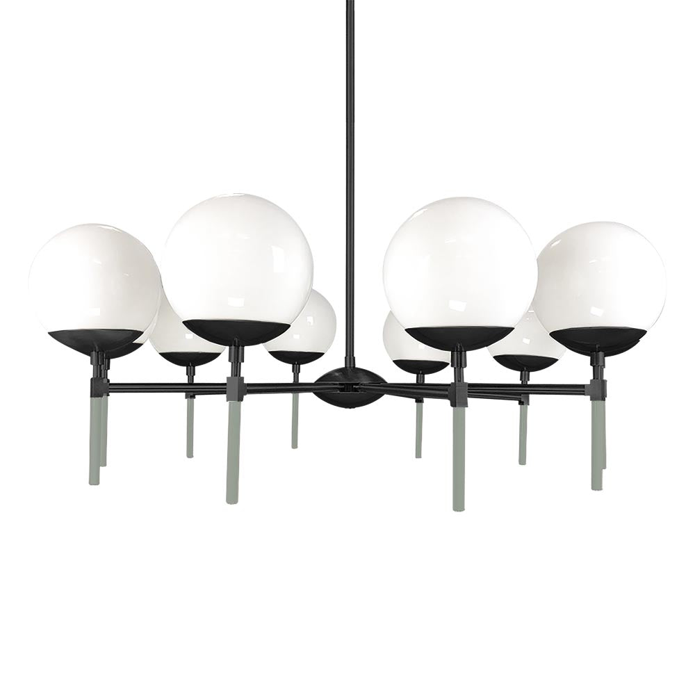 Black and spa color Lolli chandelier 36" Dutton Brown lighting