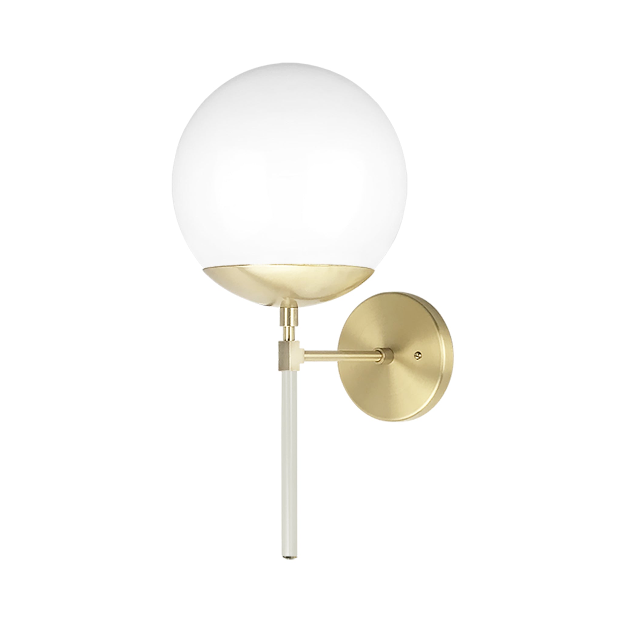 Brass and bone color Lolli sconce 8" Dutton Brown lighting
