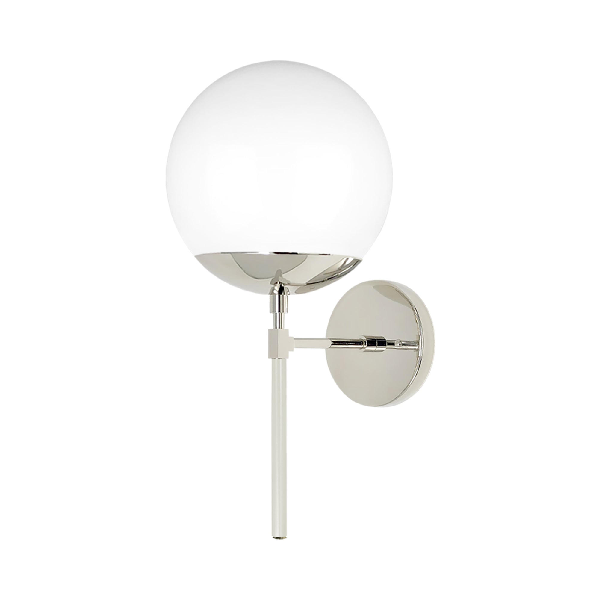 Nickel and bone color Lolli sconce 8" Dutton Brown lighting