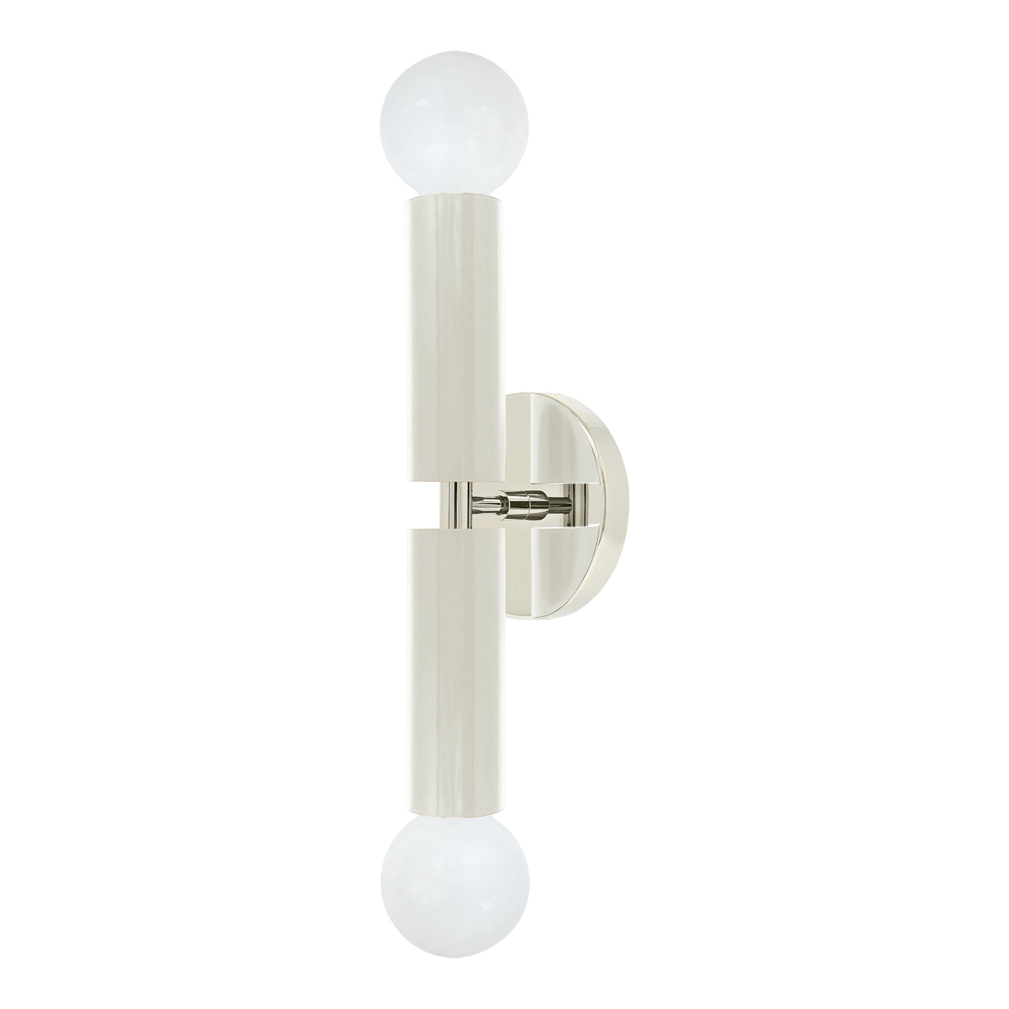 Nickel and bone color Monarch sconce Dutton Brown lighting