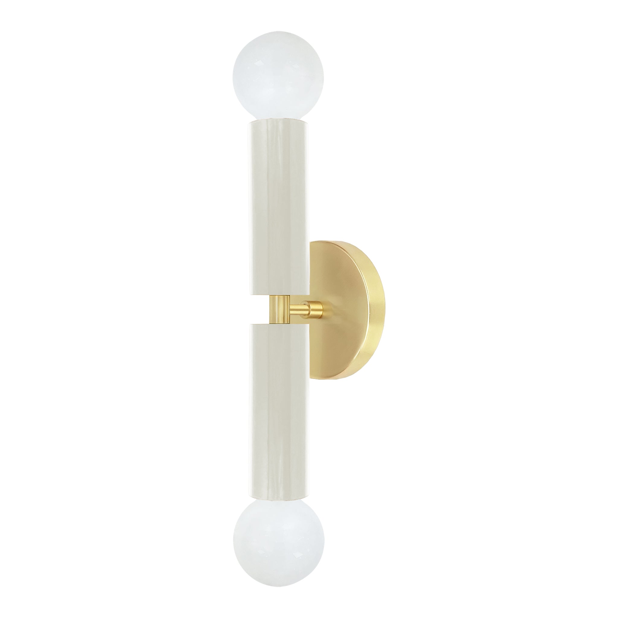 Brass and bone color Monarch sconce Dutton Brown lighting