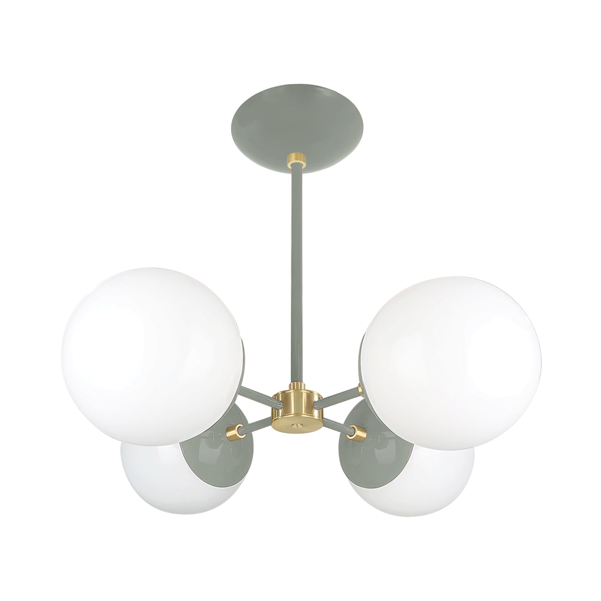 Brass and spa color Orbi chandelier Dutton Brown lighting
