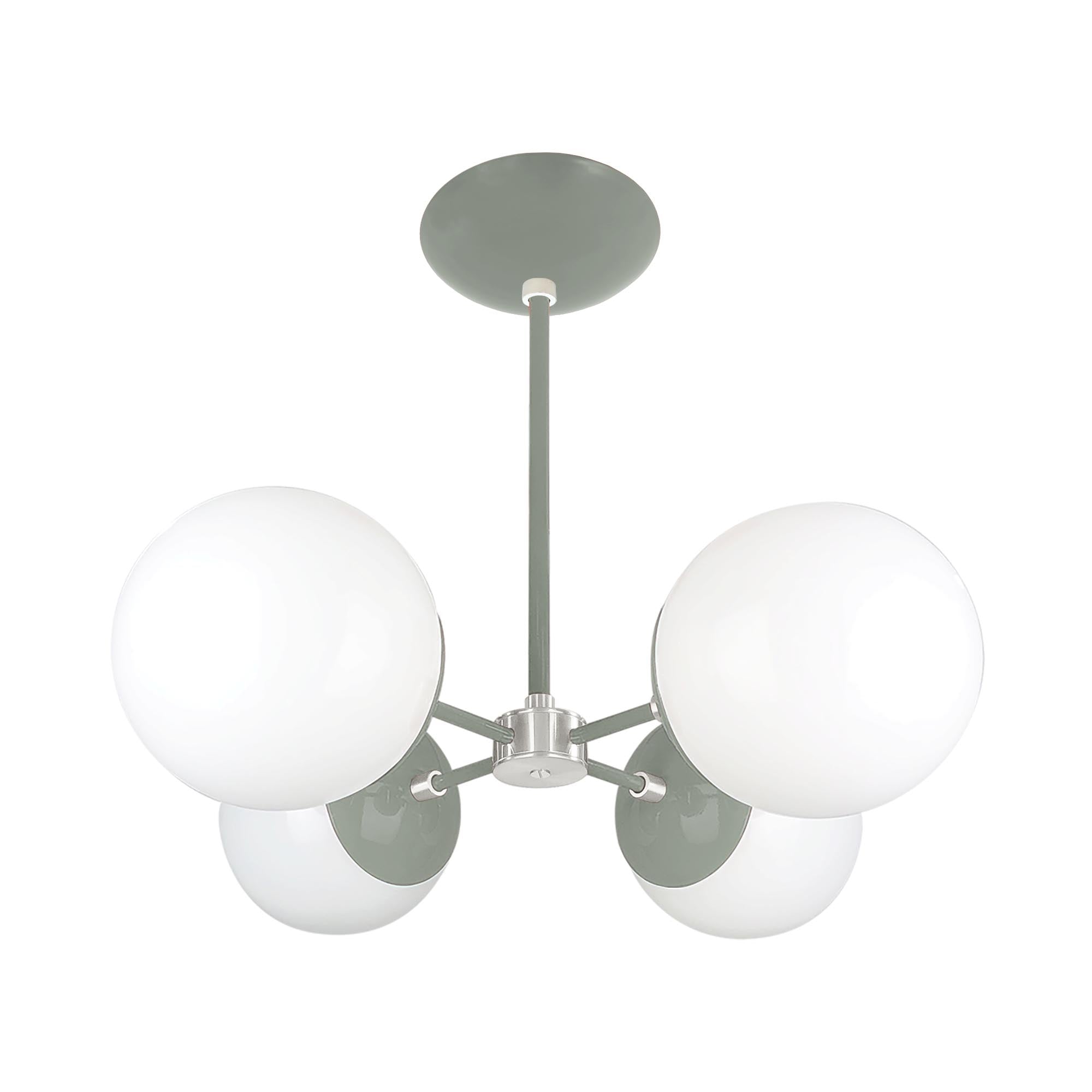Nickel and spa color Orbi chandelier Dutton Brown lighting
