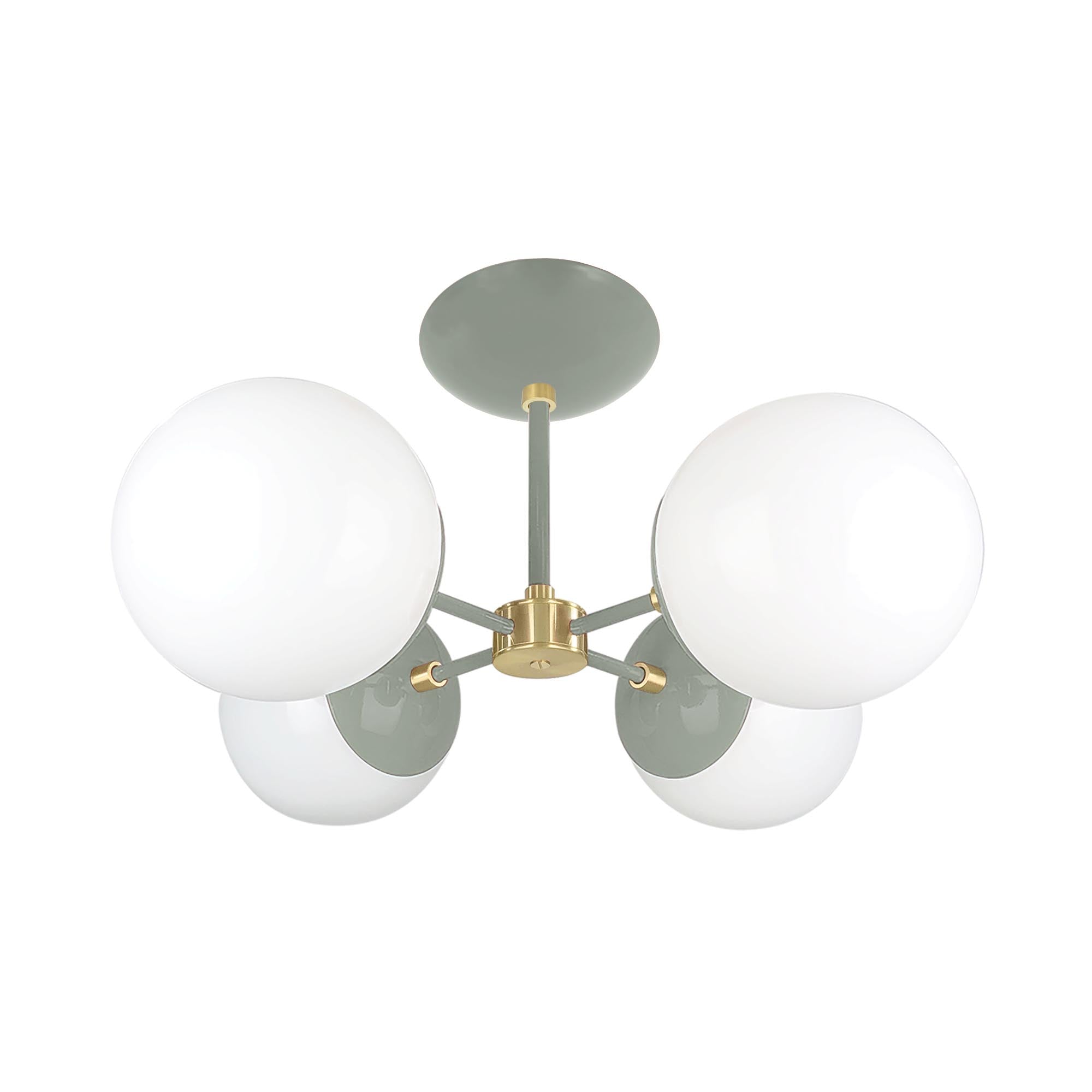 Brass and spa color Orbi flush mount Dutton Brown lighting