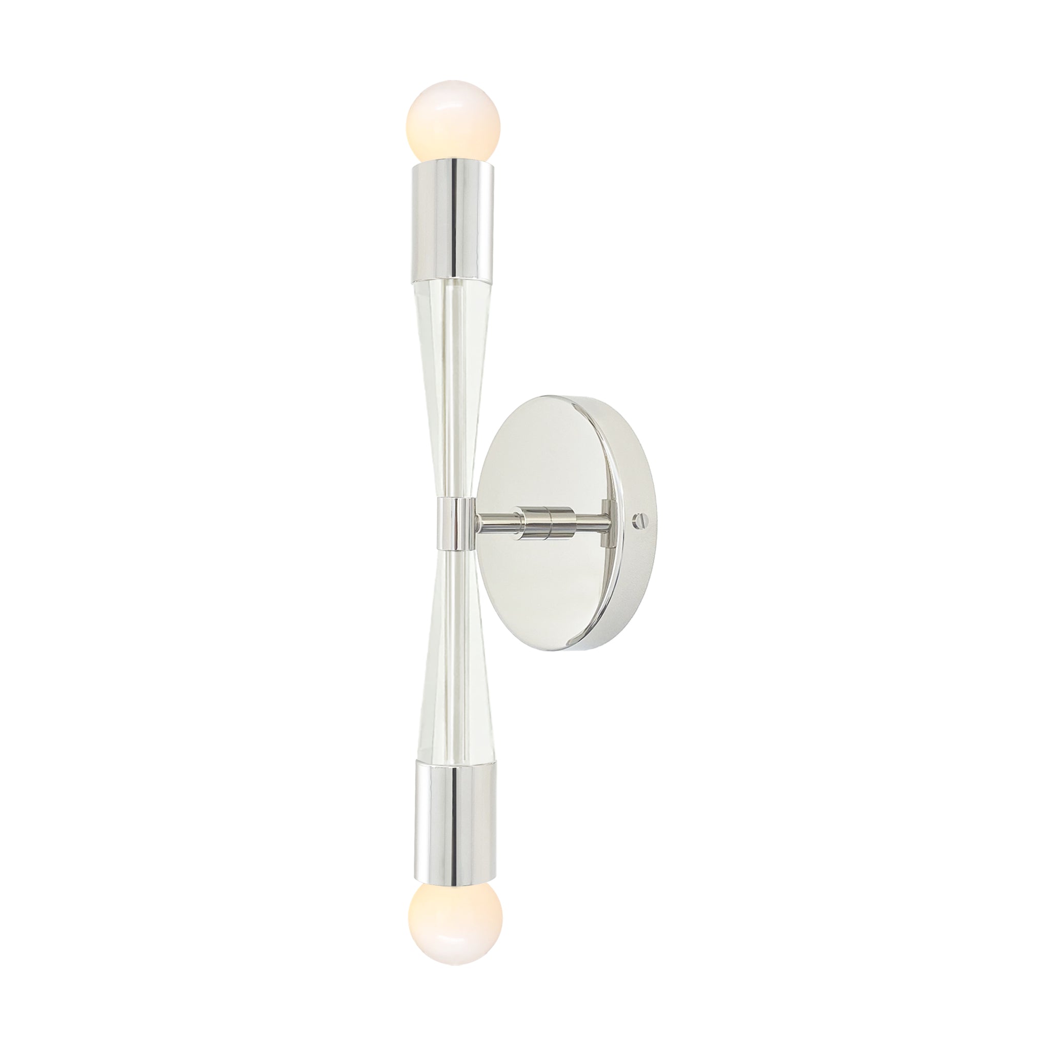 Nickel and bone color Phoenix sconce Dutton Brown lighting