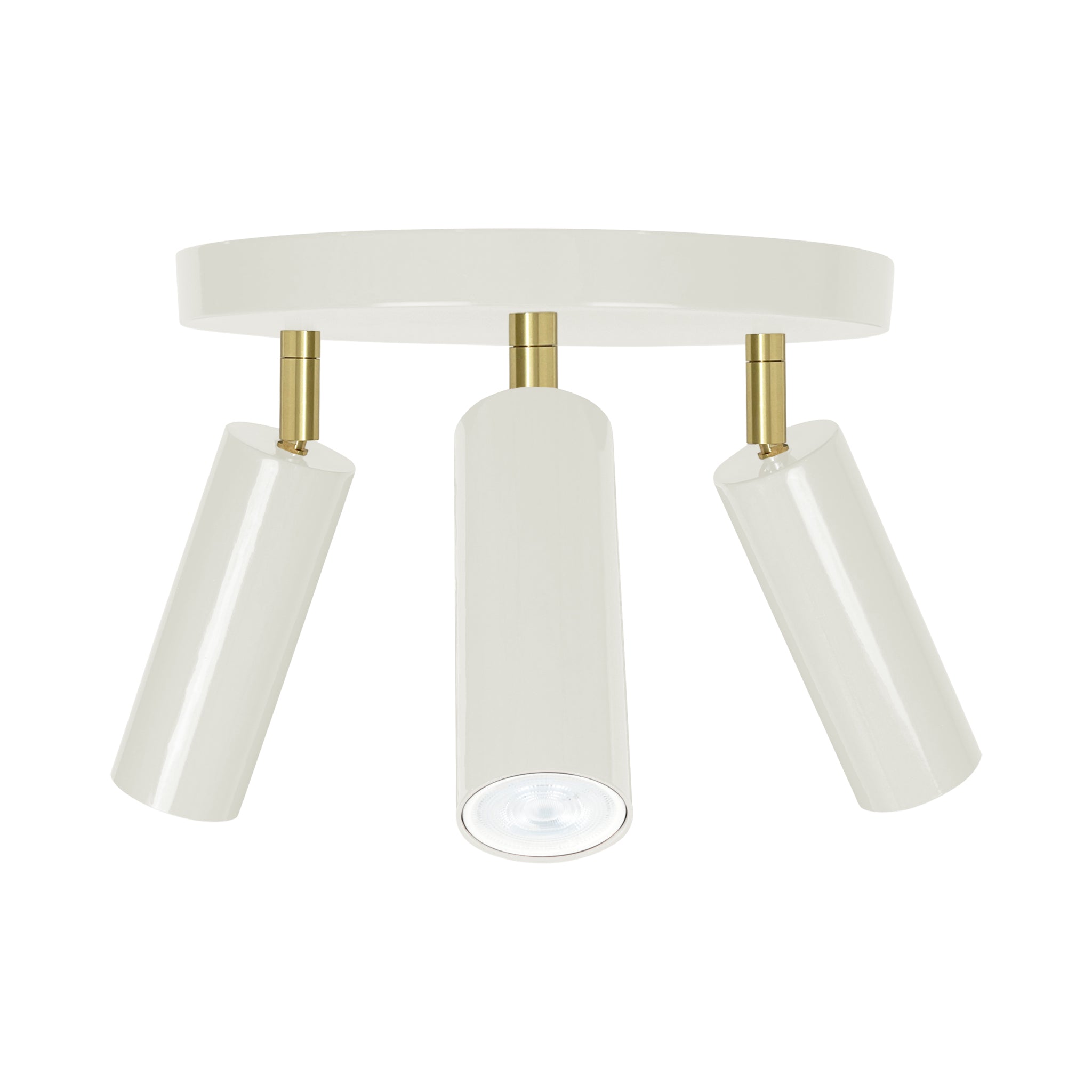 Brass and bone color Pose flush mount Dutton Brown lighting