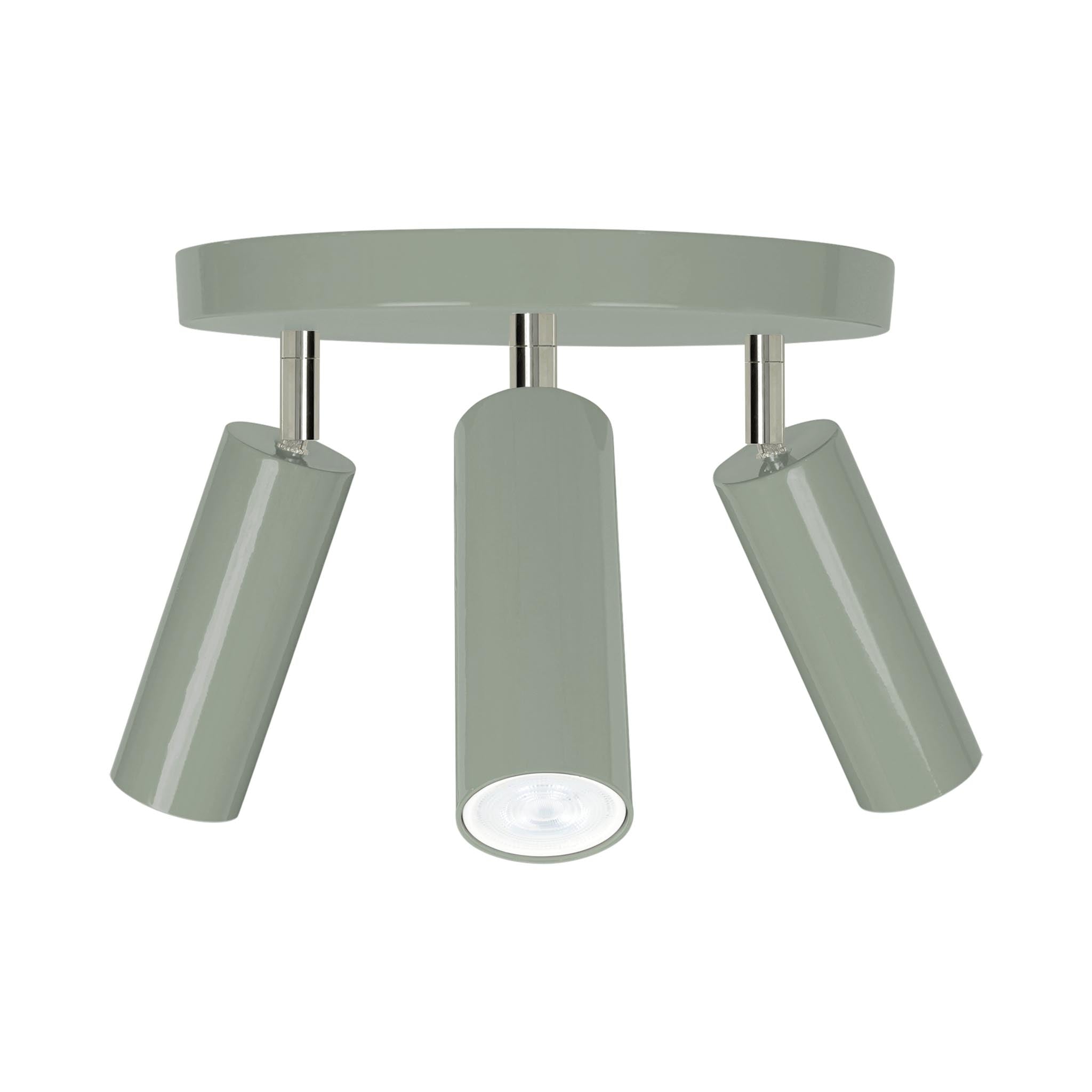 Nickel and spa color Pose flush mount Dutton Brown lighting