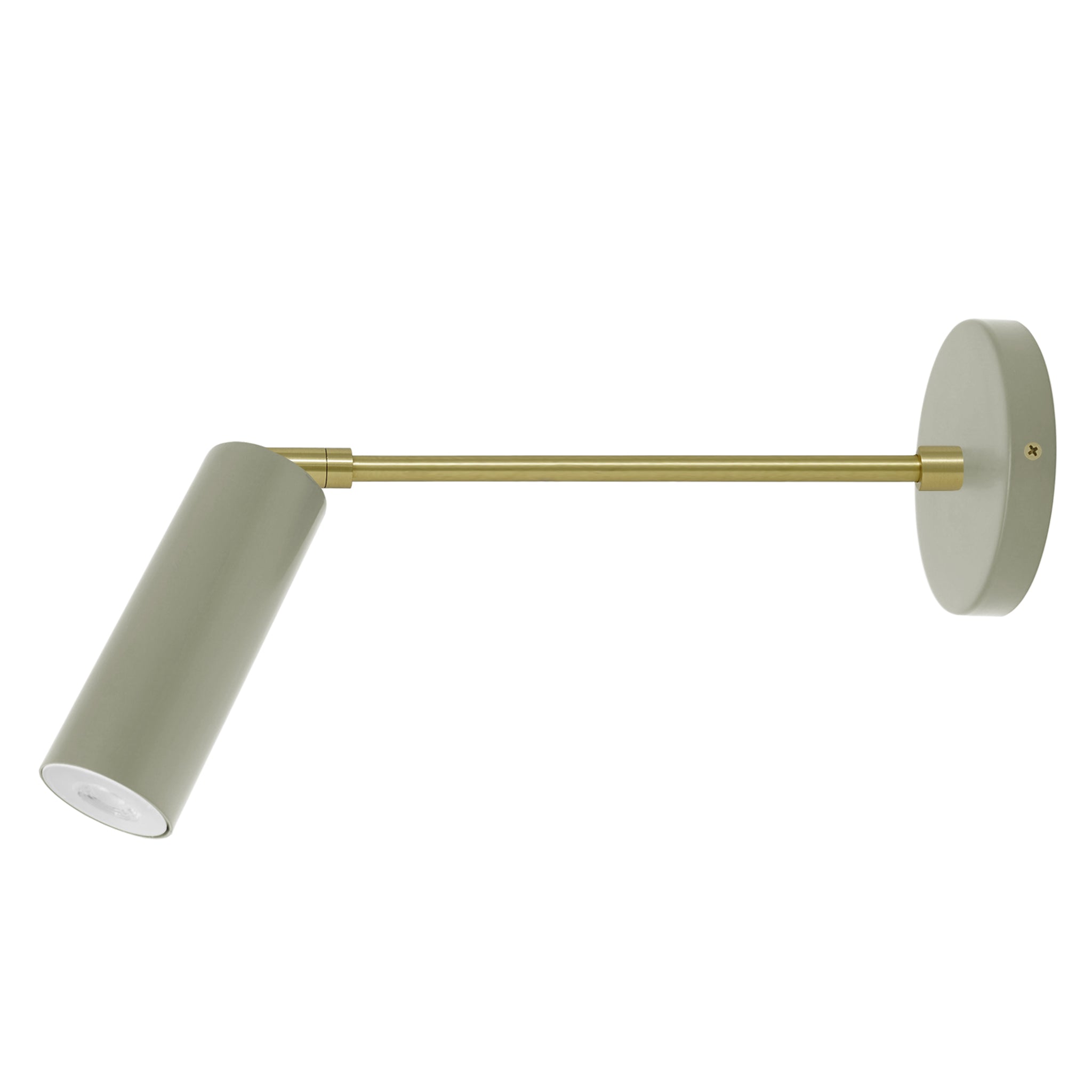 Brass and spa color Reader sconce 10" arm Dutton Brown lighting