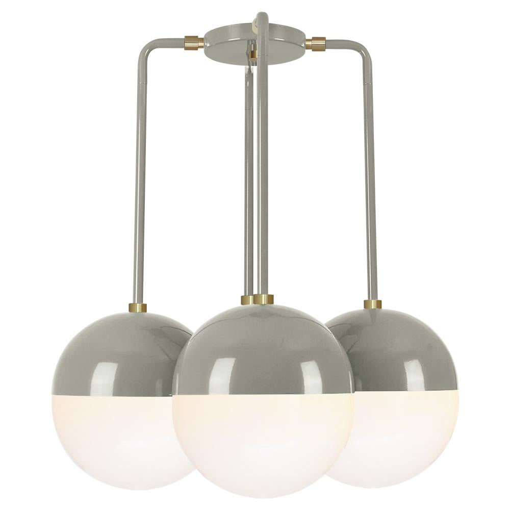 Brass and spa color Tetra chandelier Dutton Brown lighting