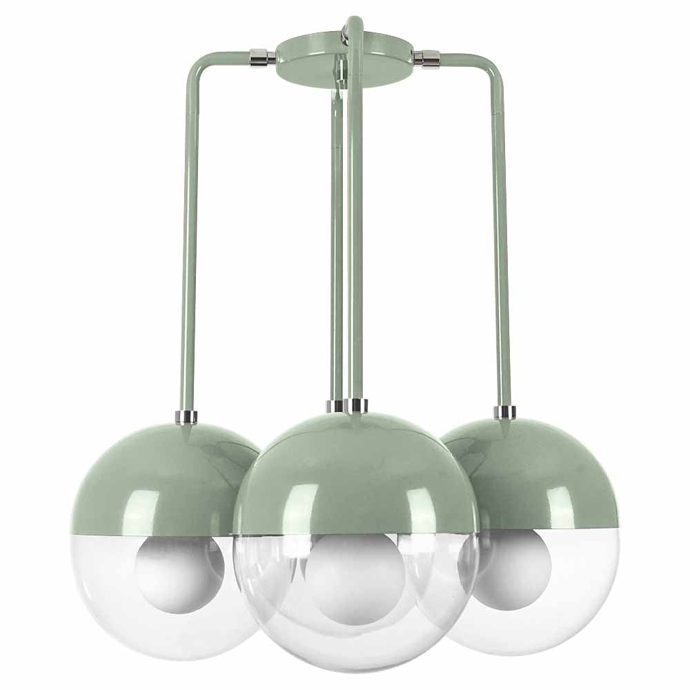 Nickel and spa color Tetra chandelier Dutton Brown lighting