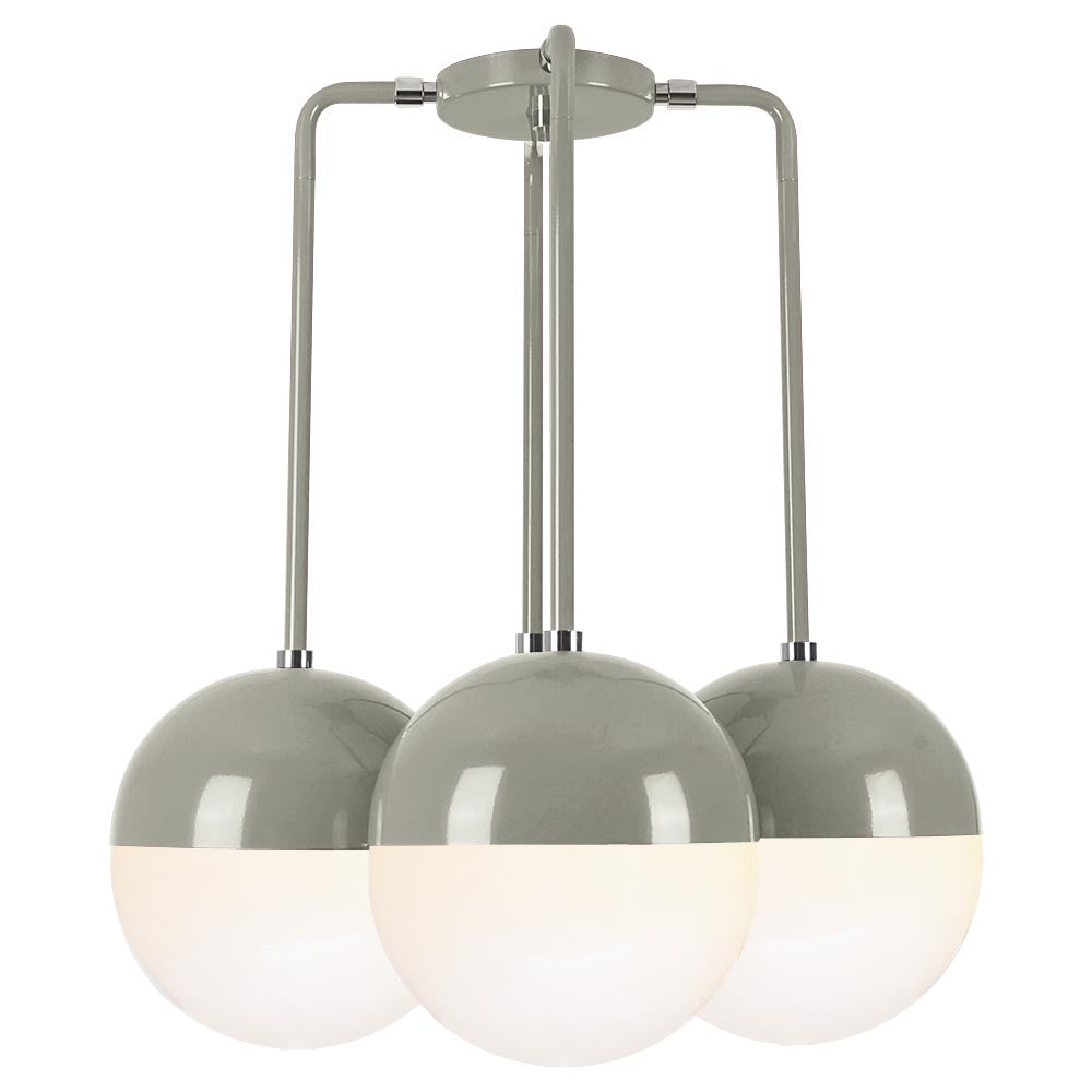 Nickel and spa color Tetra chandelier Dutton Brown lighting