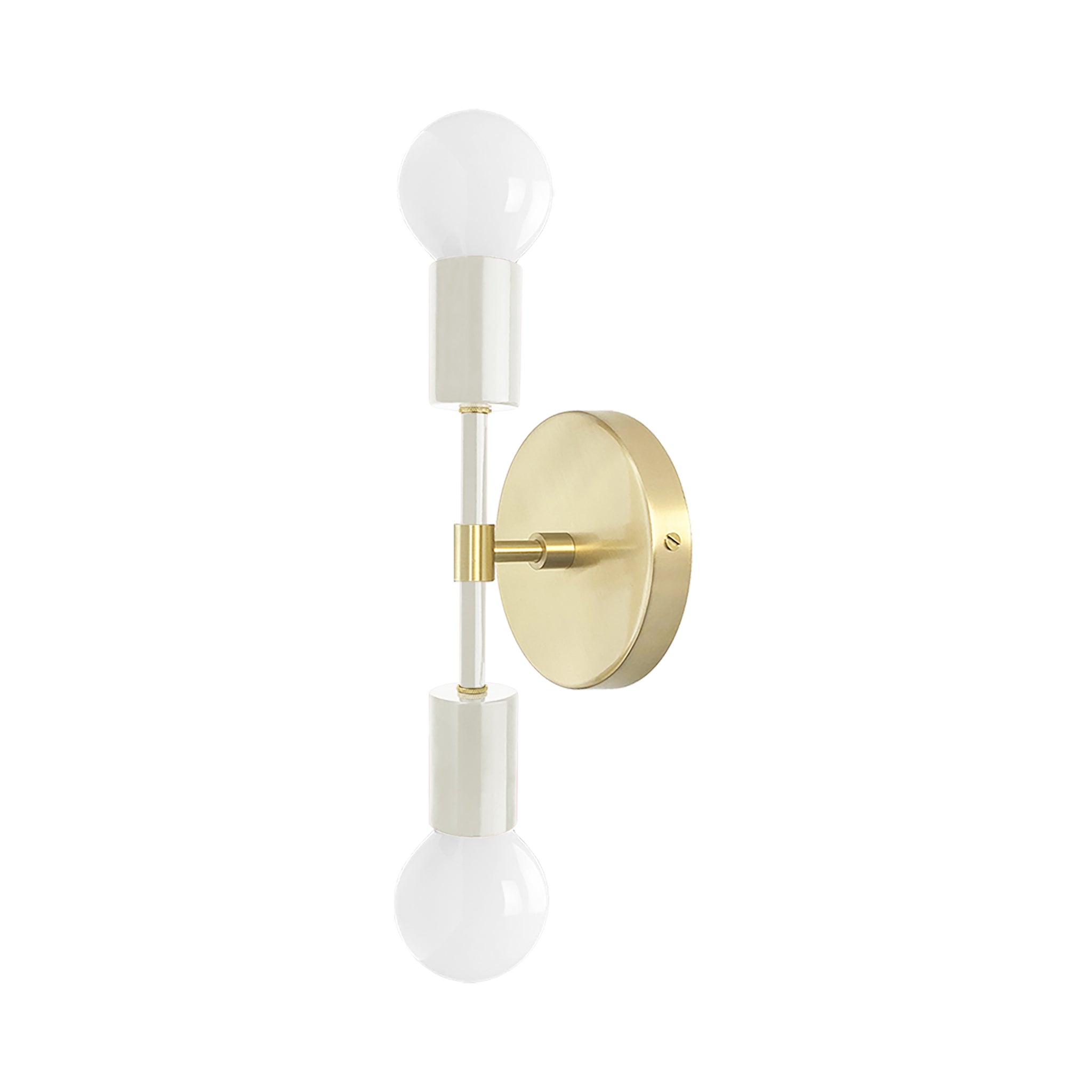 Brass and bone color Scepter sconce 10" Dutton Brown lighting