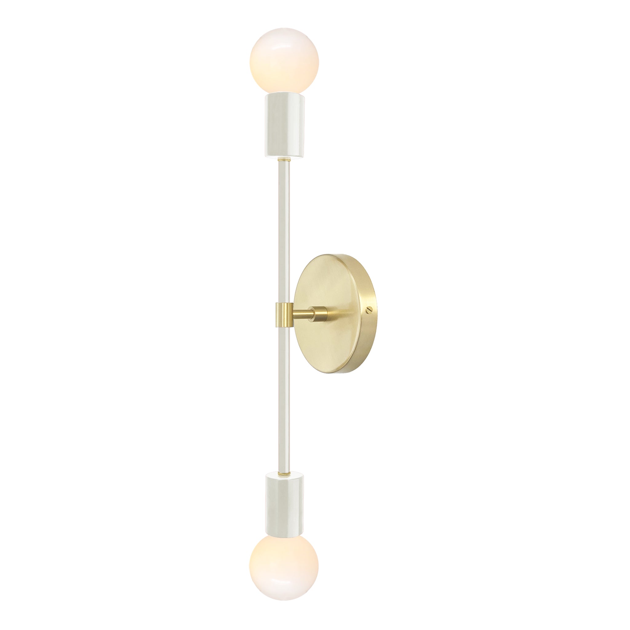Brass and bone color Scepter sconce 18" Dutton Brown lighting