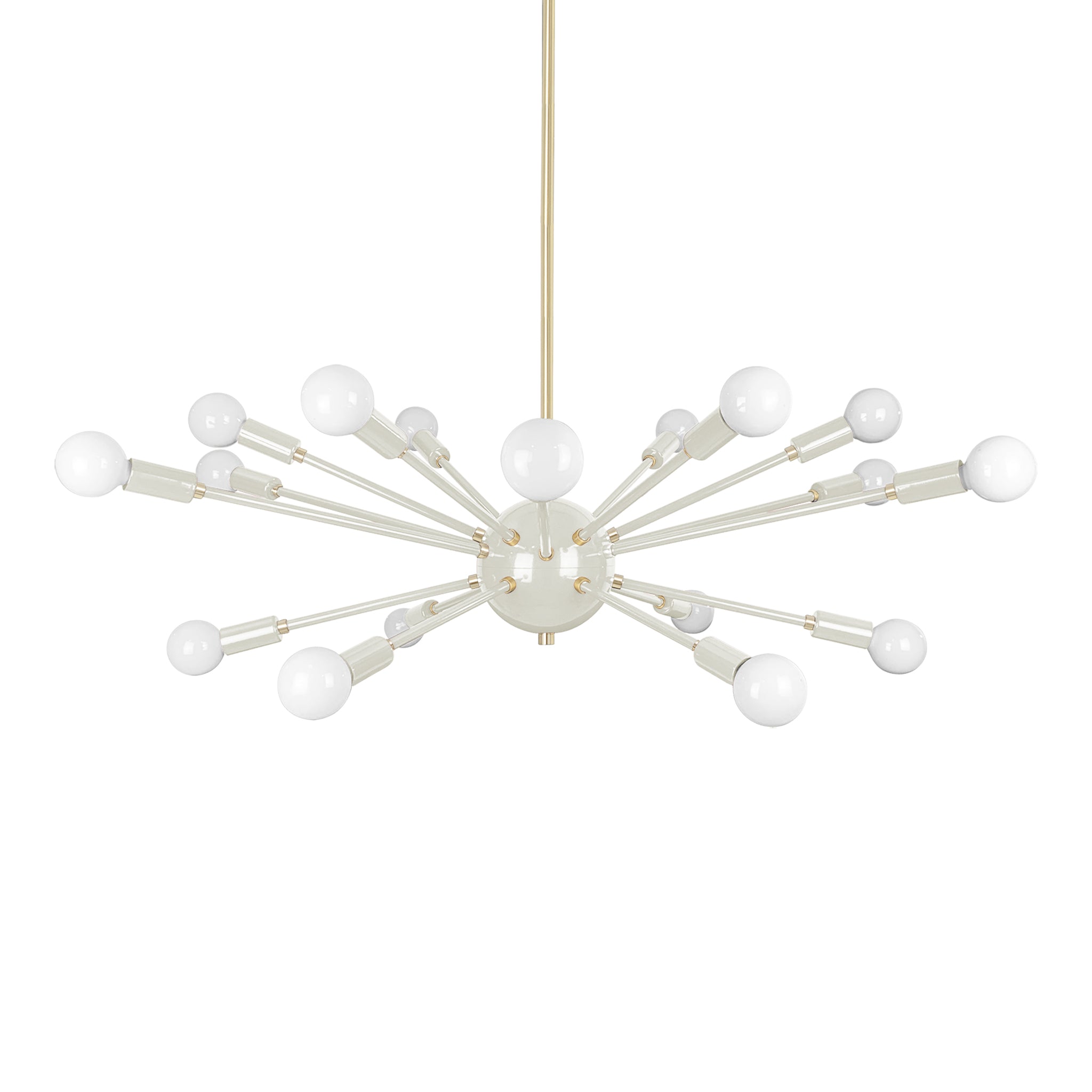 Brass and bone color Elliptical Sputnik chandelier 32" Dutton Brown lighting