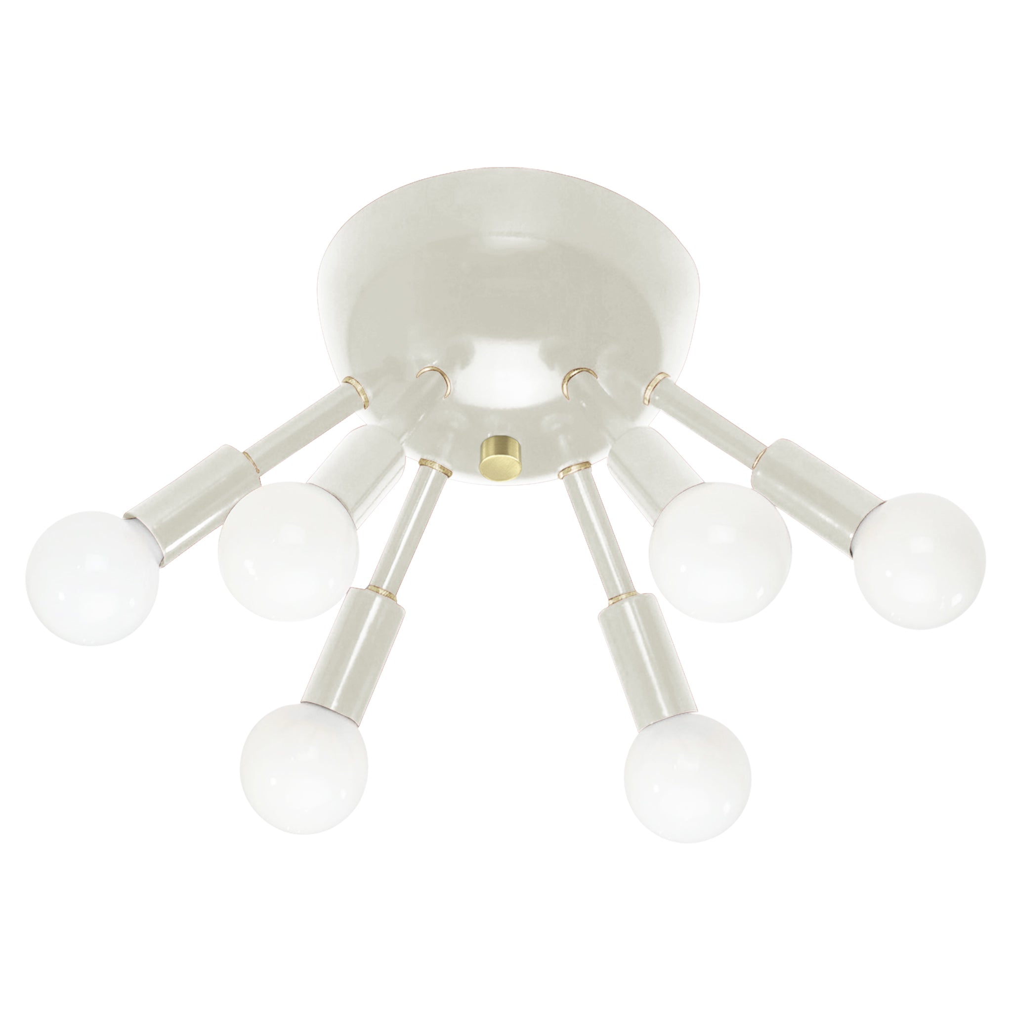Brass and bone color Sputnik flush mount Dutton Brown lighting