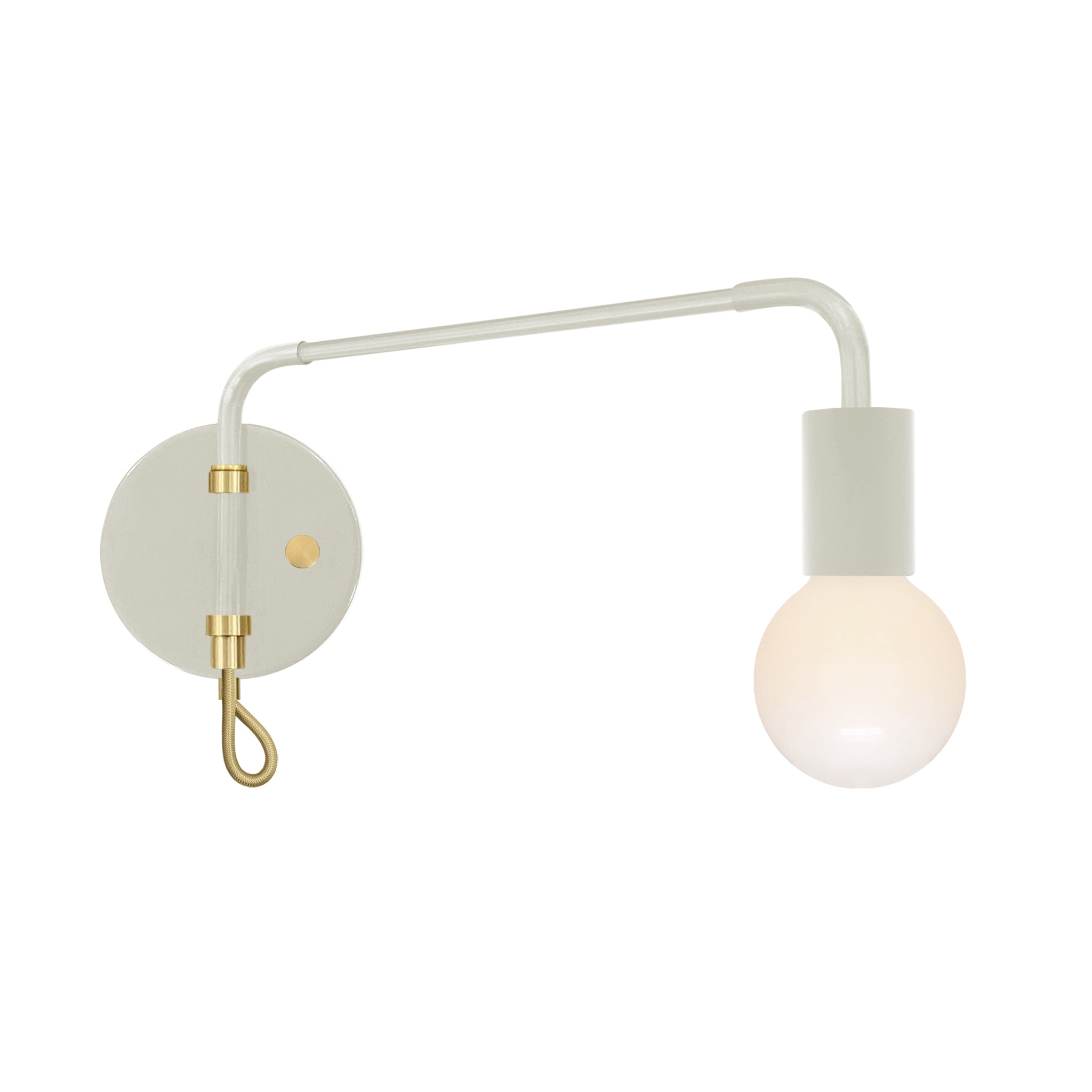 Brass and bone color Sway sconce Dutton Brown lighting