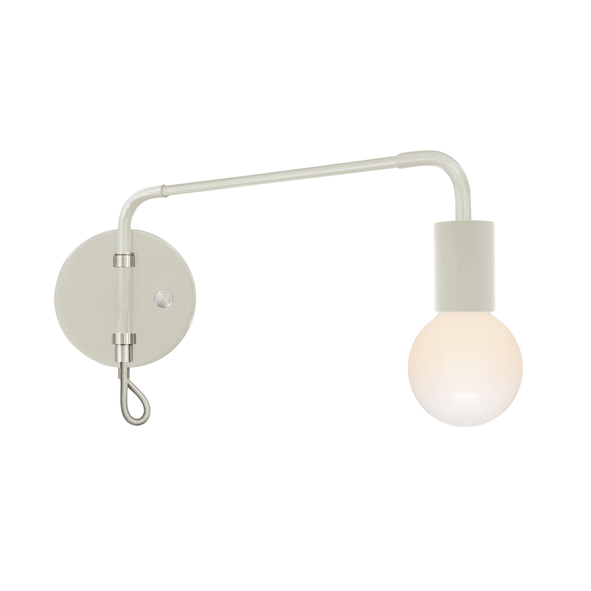 Nickel and bone color Sway sconce Dutton Brown lighting