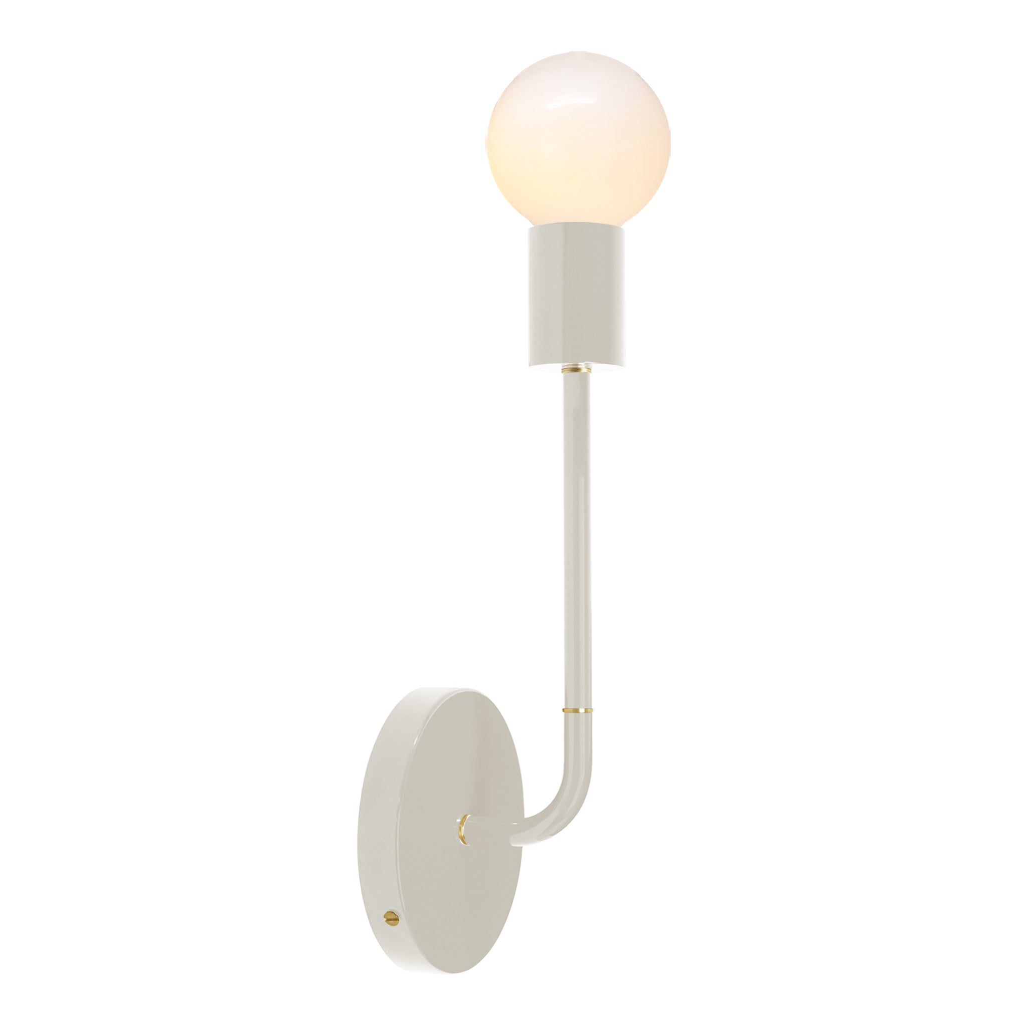 Brass and bone color Tall Snug sconce Dutton Brown lighting