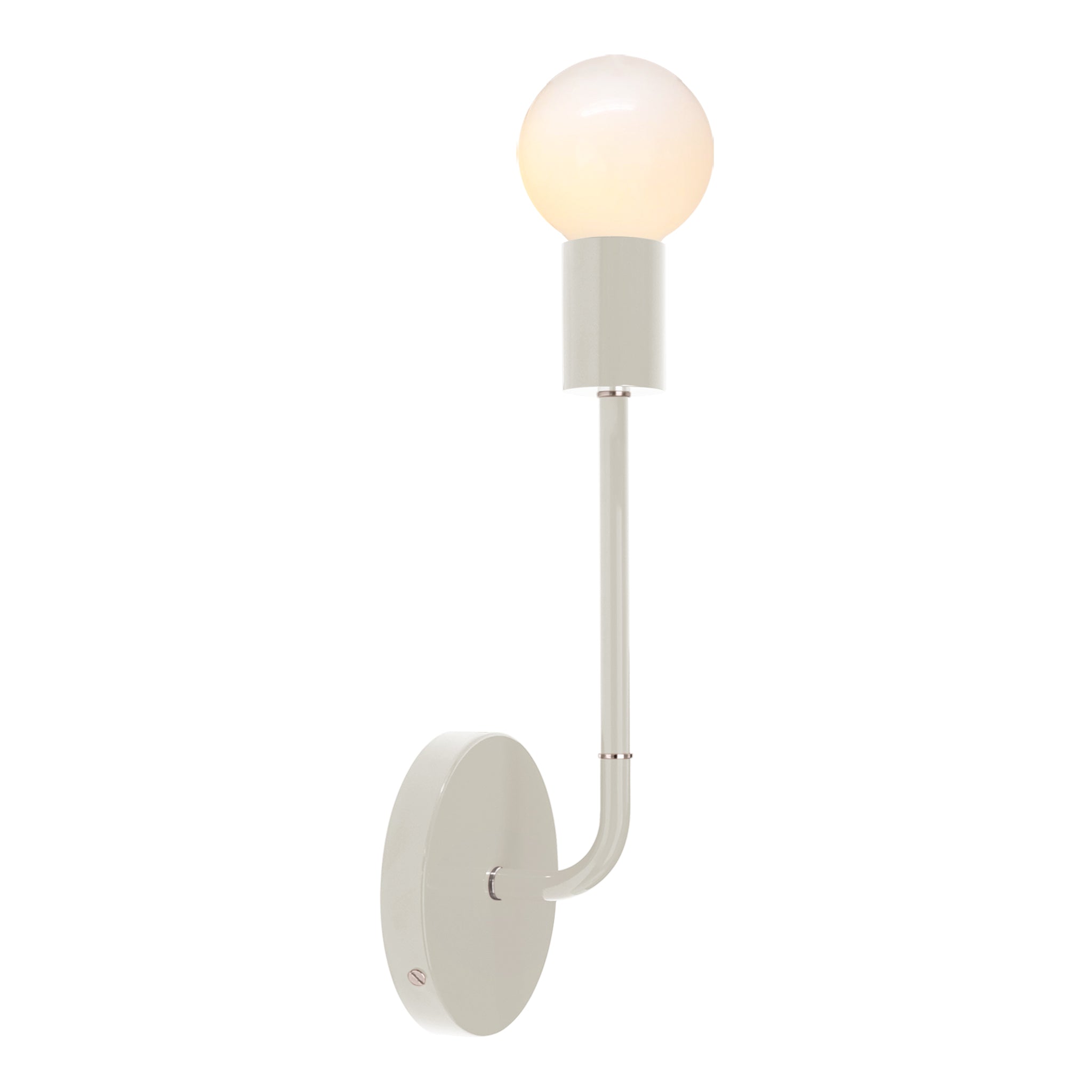 Nickel and bone color Tall Snug sconce Dutton Brown lighting