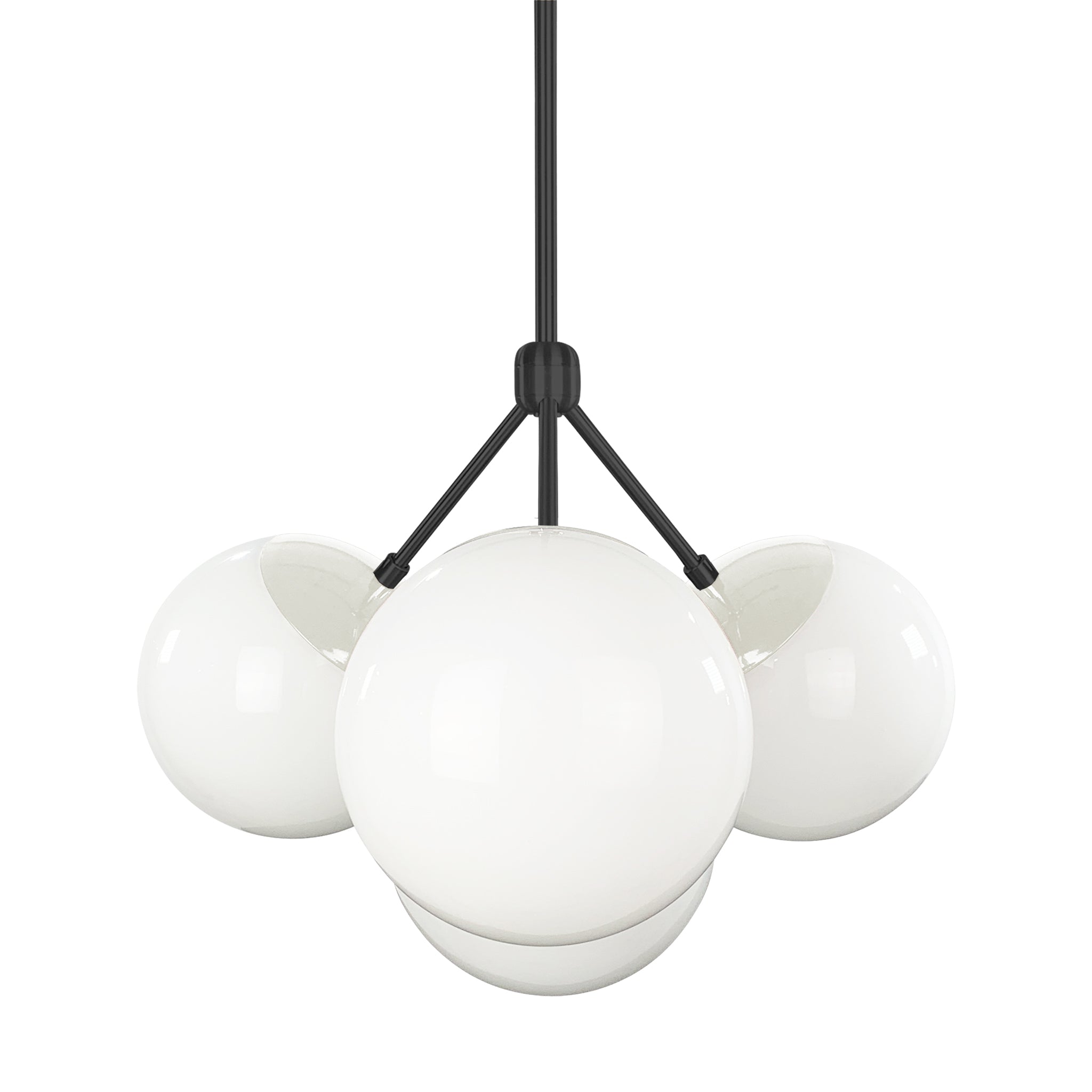 Black and bone color Tetra chandelier Dutton Brown lighting