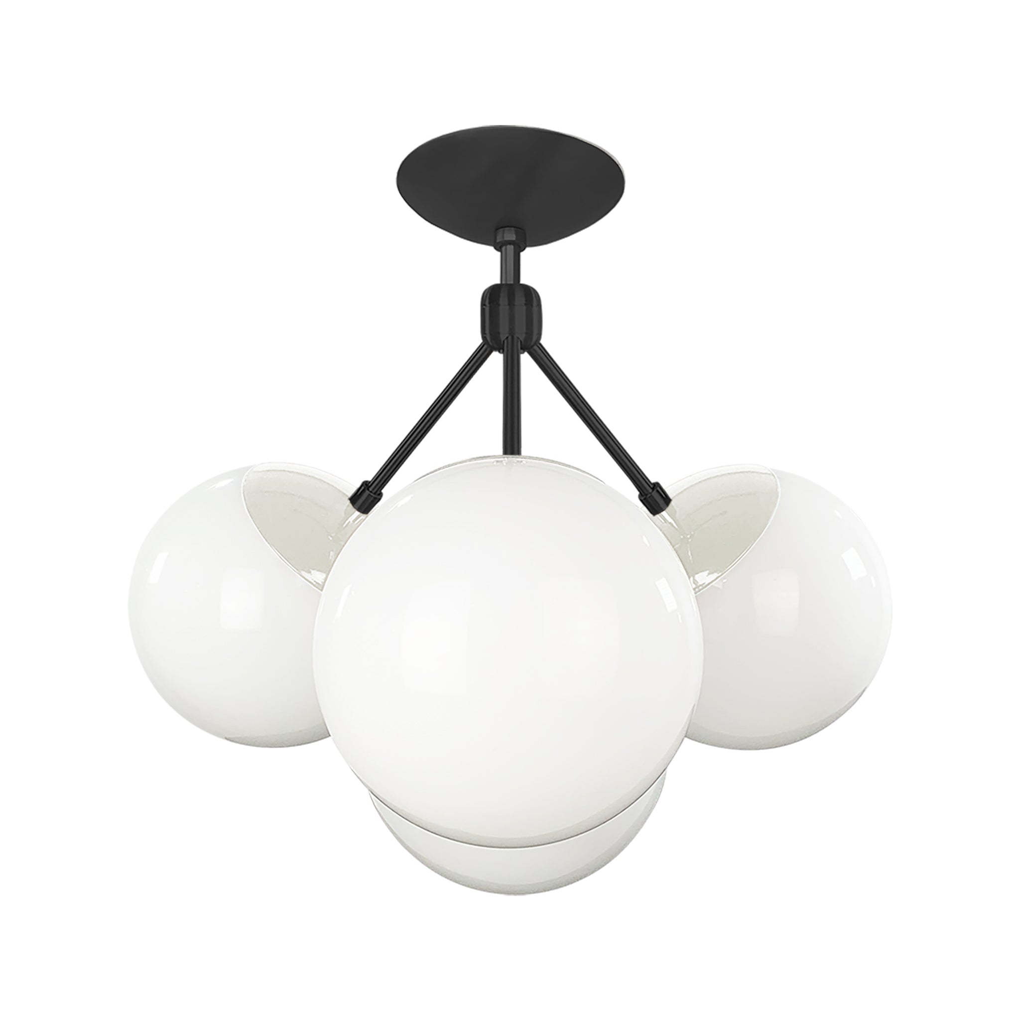 Black and white color Tetra flush mount Dutton Brown lighting