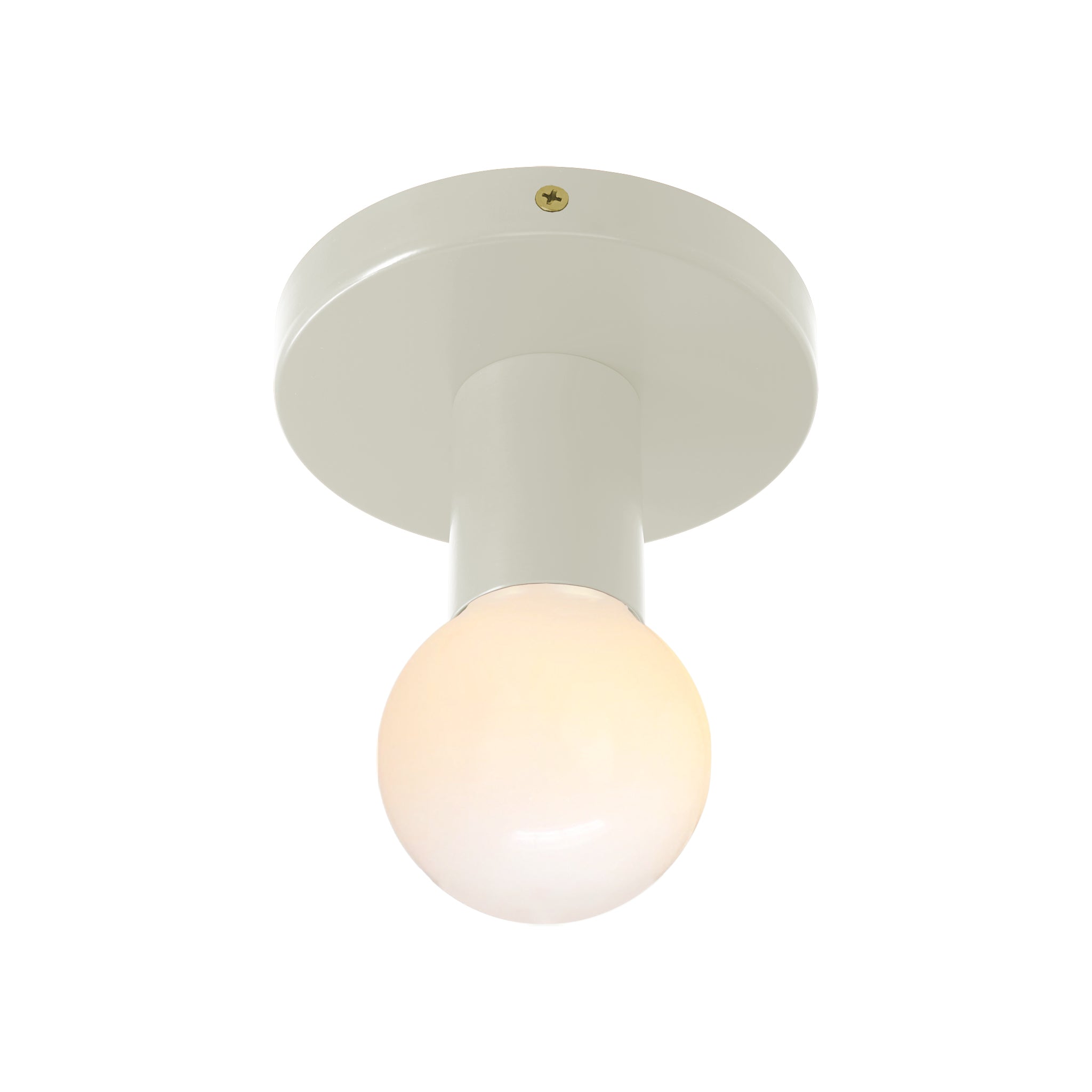 Brass and bone color Twink flush mount Dutton Brown lighting