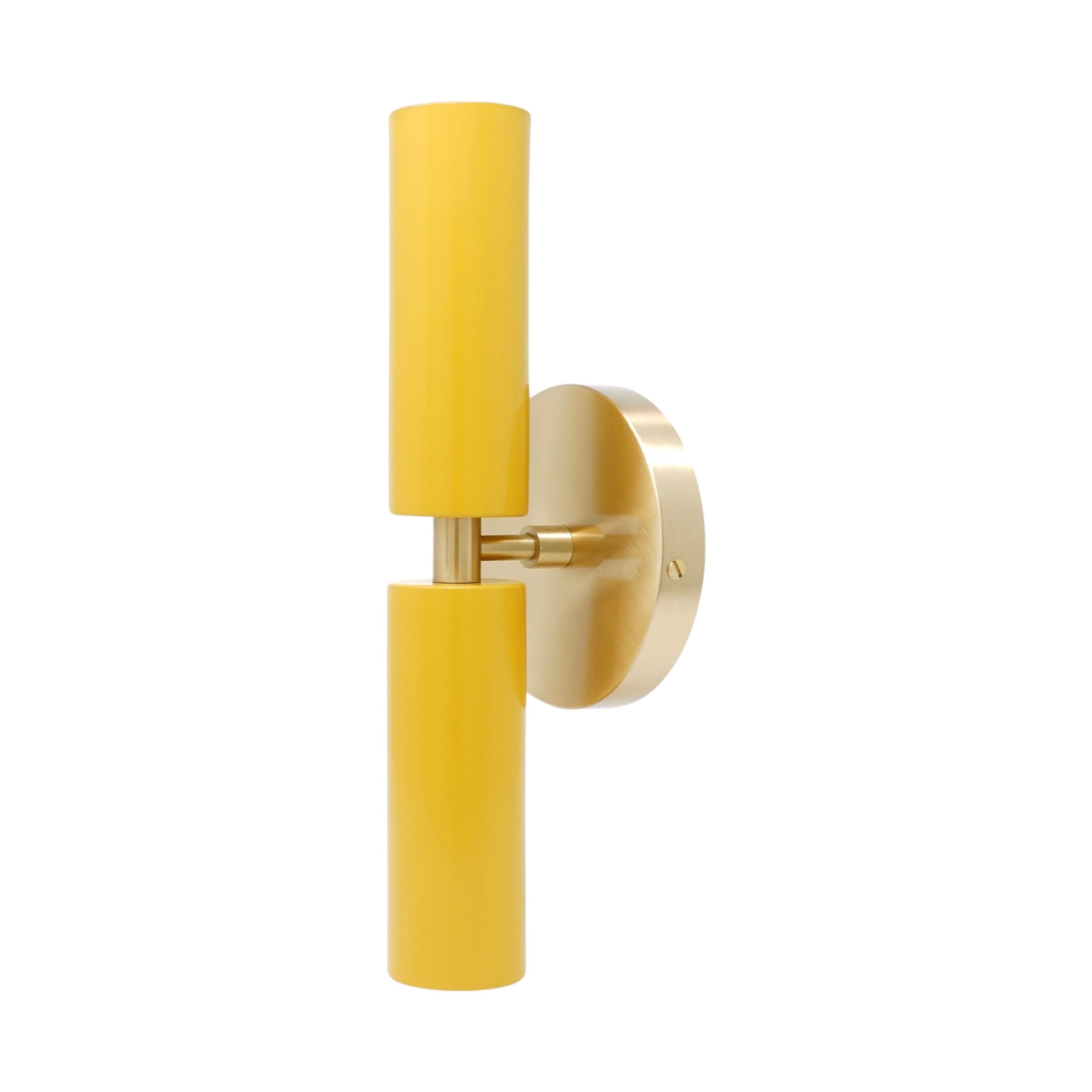 Brass and Ochre color Ruler sconce Dutton Brown lighting