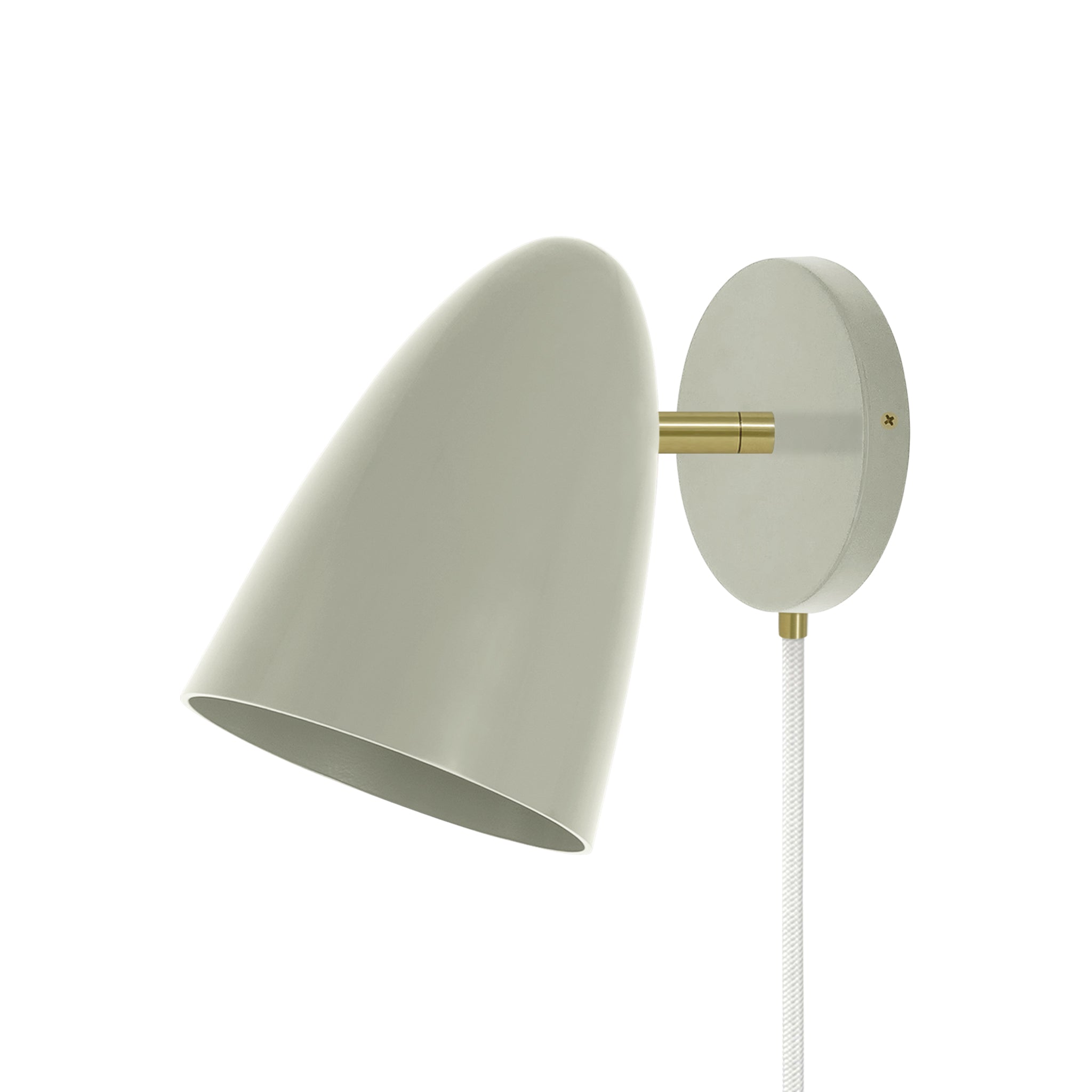 Brass and spa color Boom plug-in sconce no arm Dutton Brown lighting