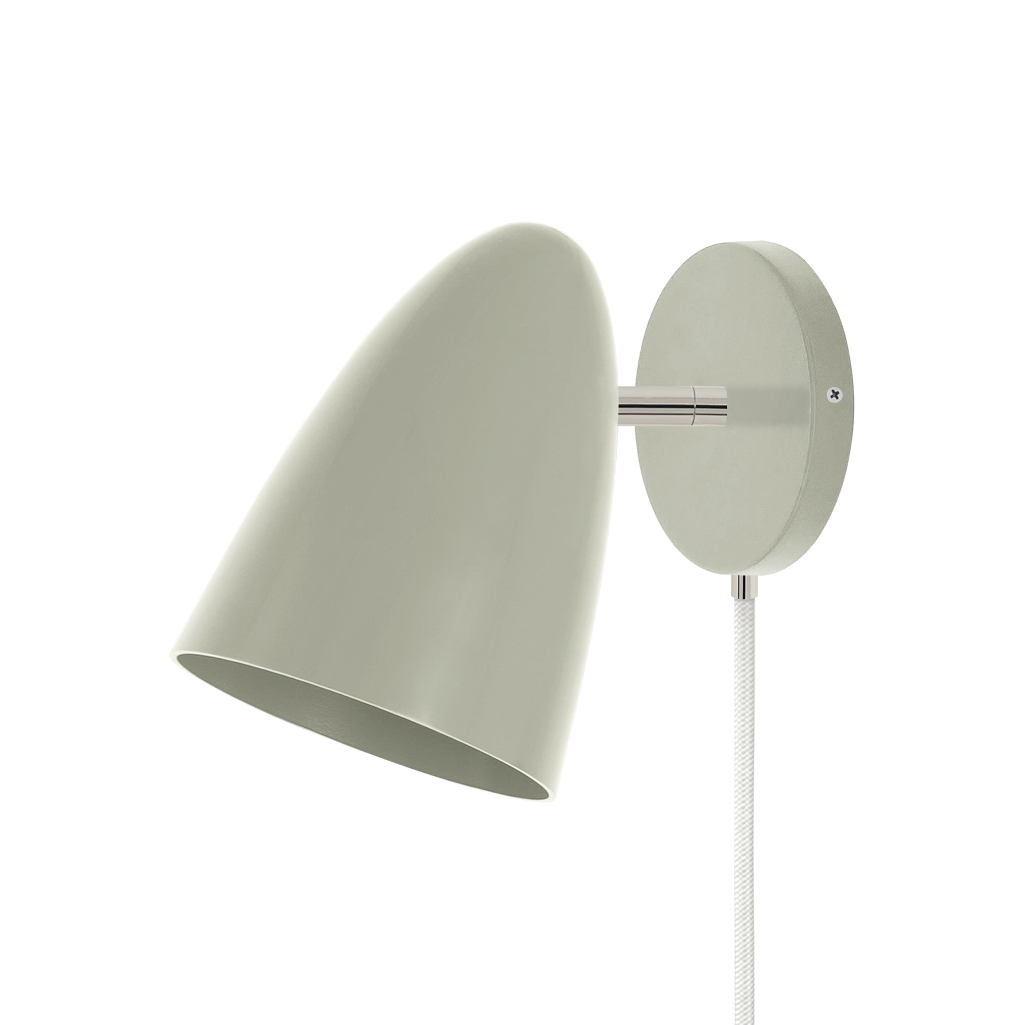 Nickel and spa color Boom plug-in sconce no arm Dutton Brown lighting