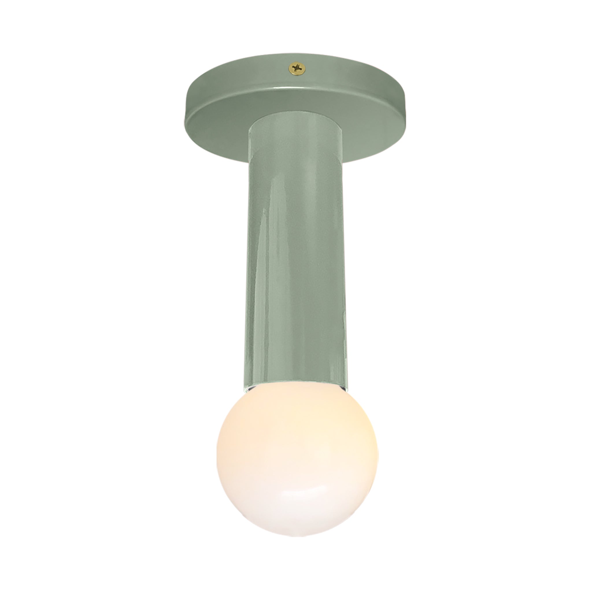 Brass and spa color Eureka flush mount Dutton Brown lighting