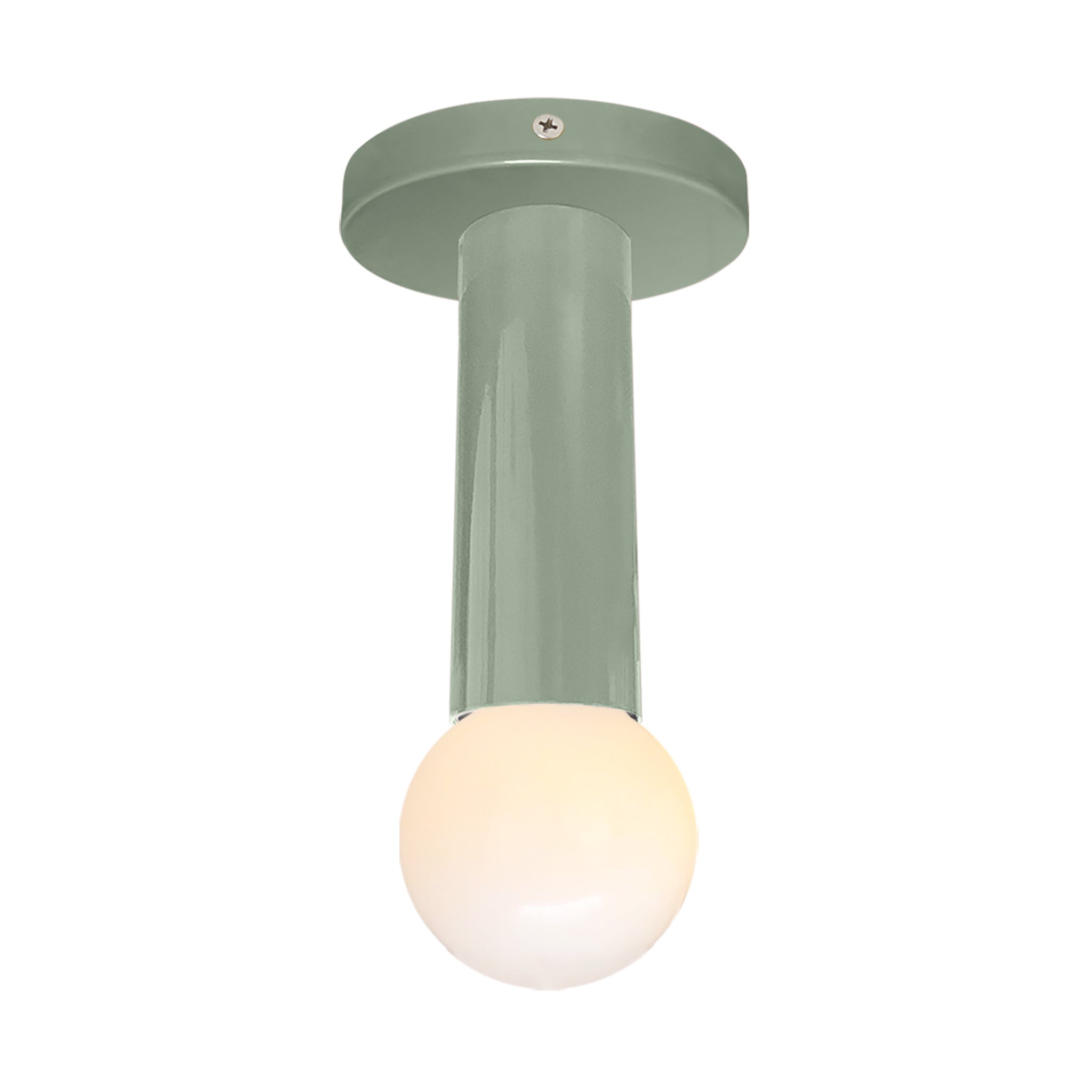 Nickel and spa color Eureka flush mount Dutton Brown lighting