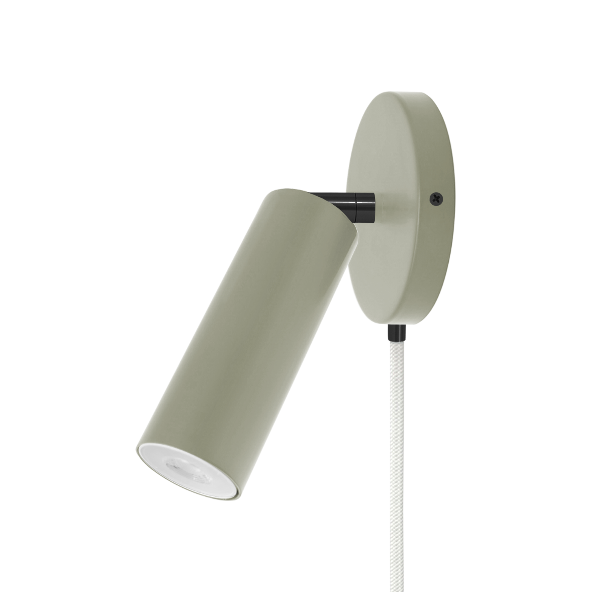 Black and spa color Reader plug-in sconce no arm Dutton Brown lighting