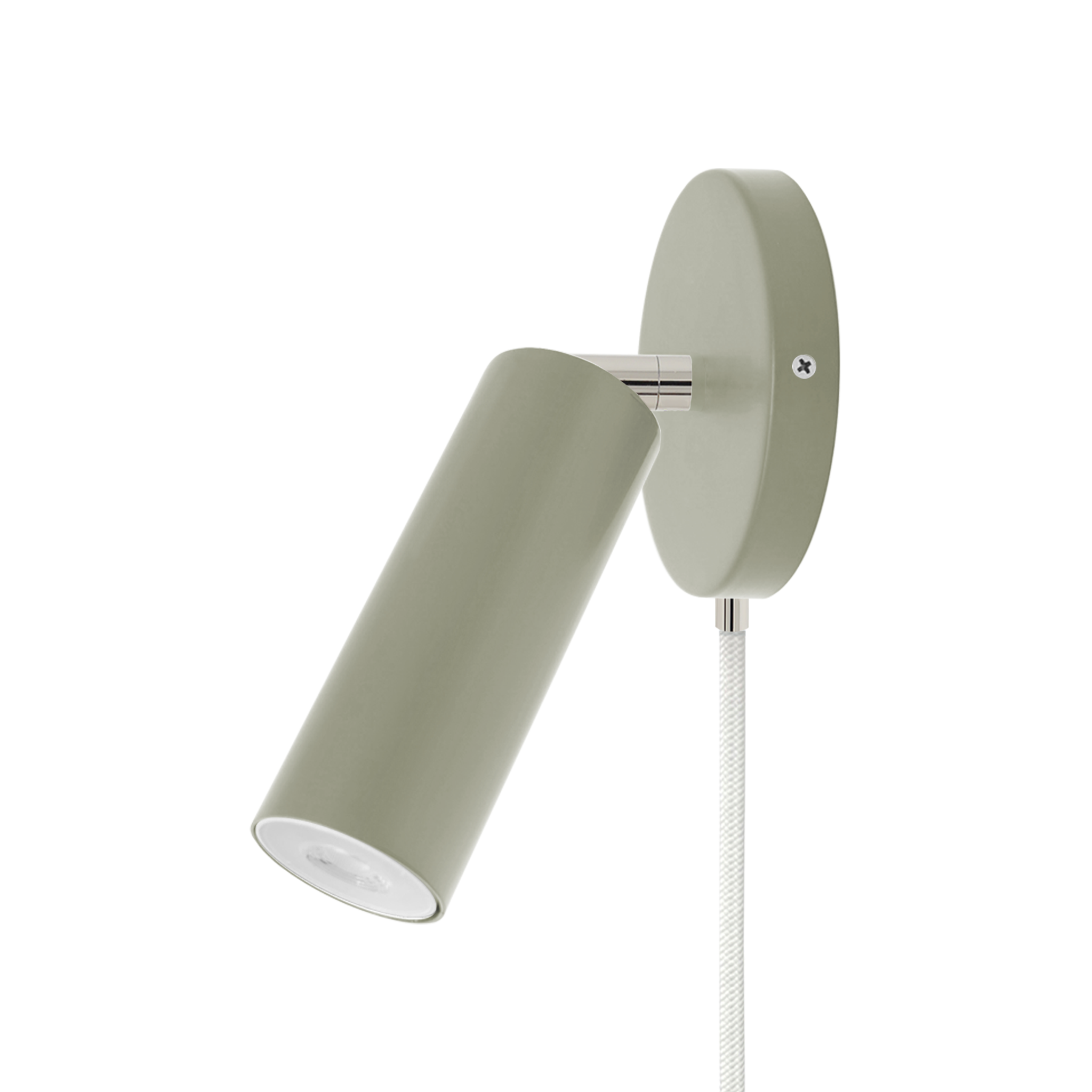 Nickel and spa color Reader plug-in sconce no arm Dutton Brown lighting