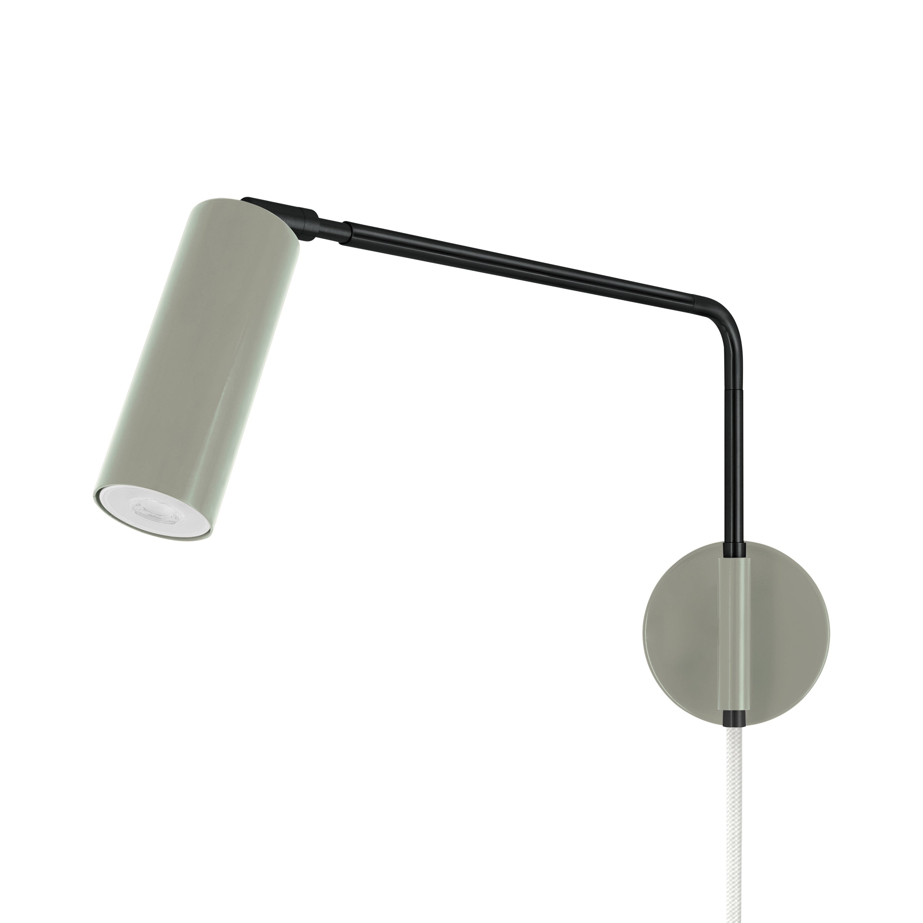 Black and spa color Reader Swing Arm plug-in sconce Dutton Brown lighting