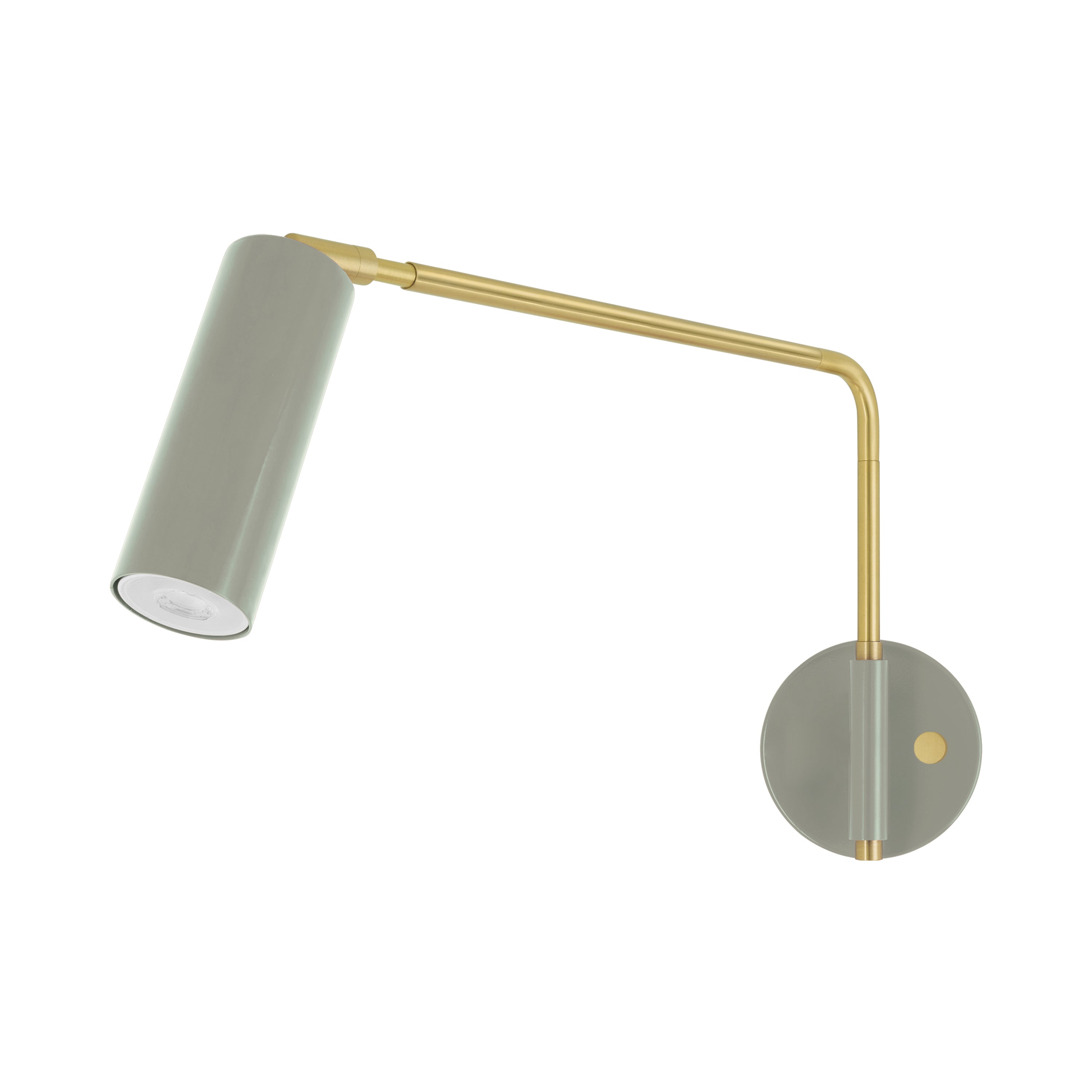 Brass and spa color Color Reader Swing Arm sconce Dutton Brown lighting
