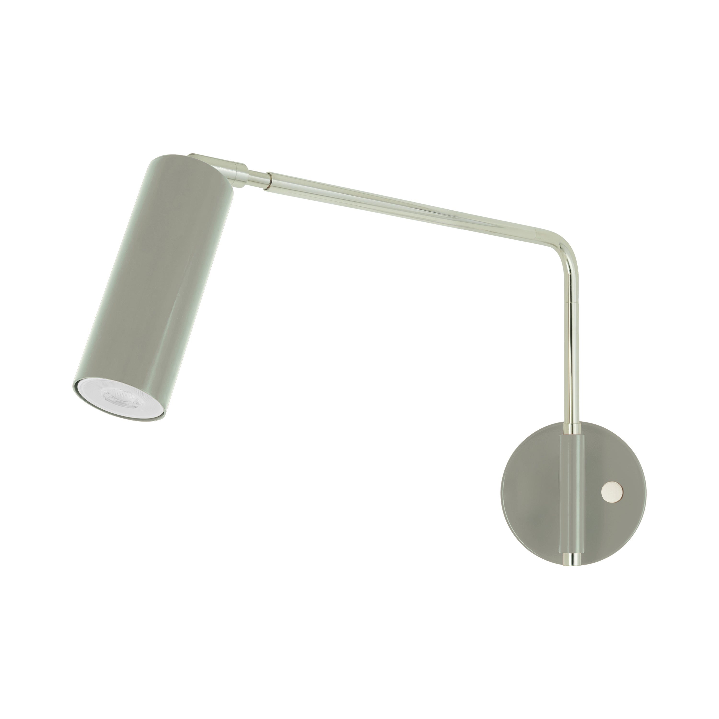 Nickel and spa color Color Reader Swing Arm sconce Dutton Brown lighting