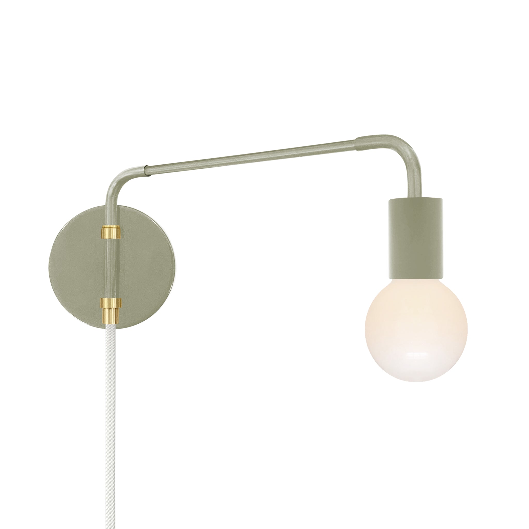 Brass and spa color Sway plug-in sconce Dutton Brown lighting