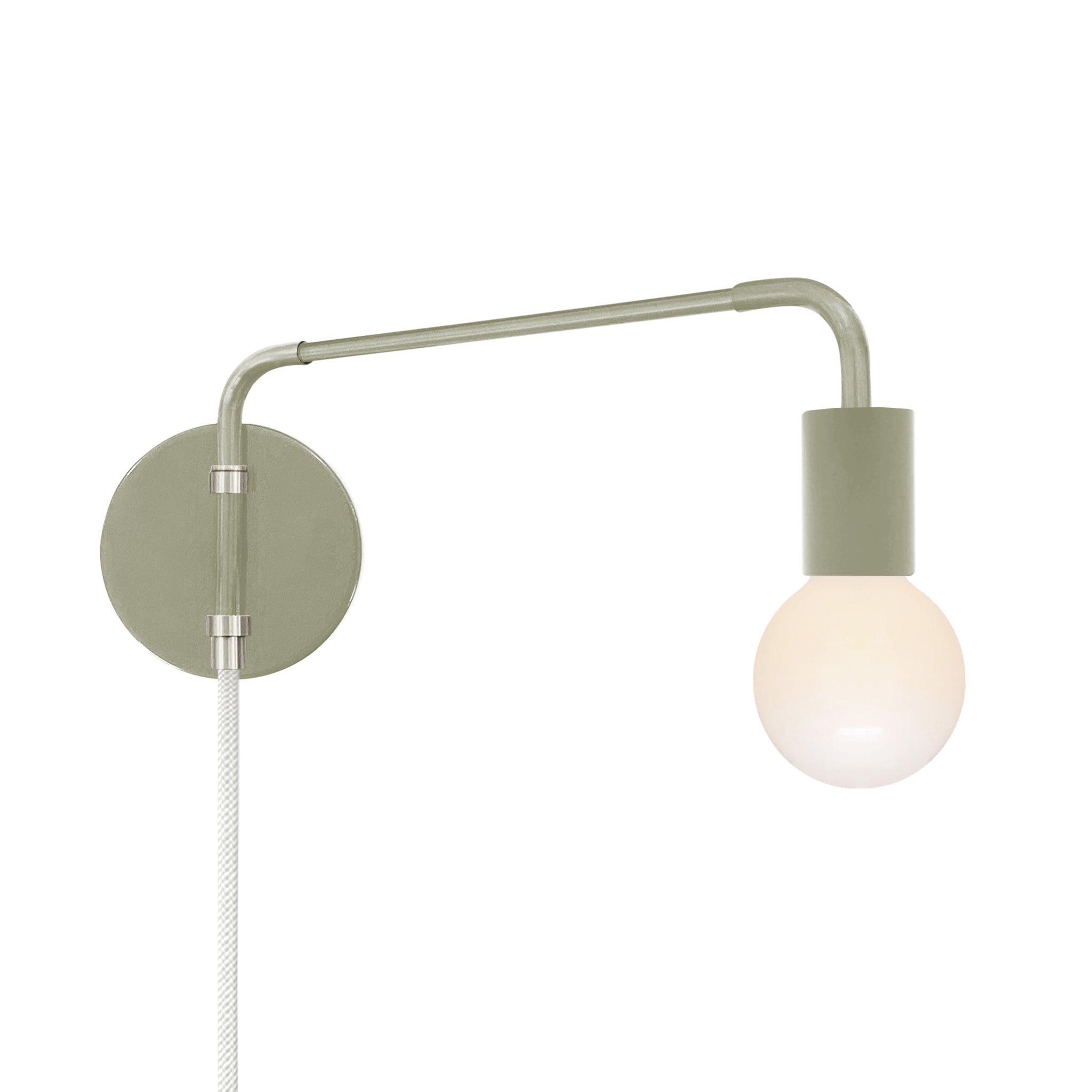 Nickel and spa color Sway plug-in sconce Dutton Brown lighting