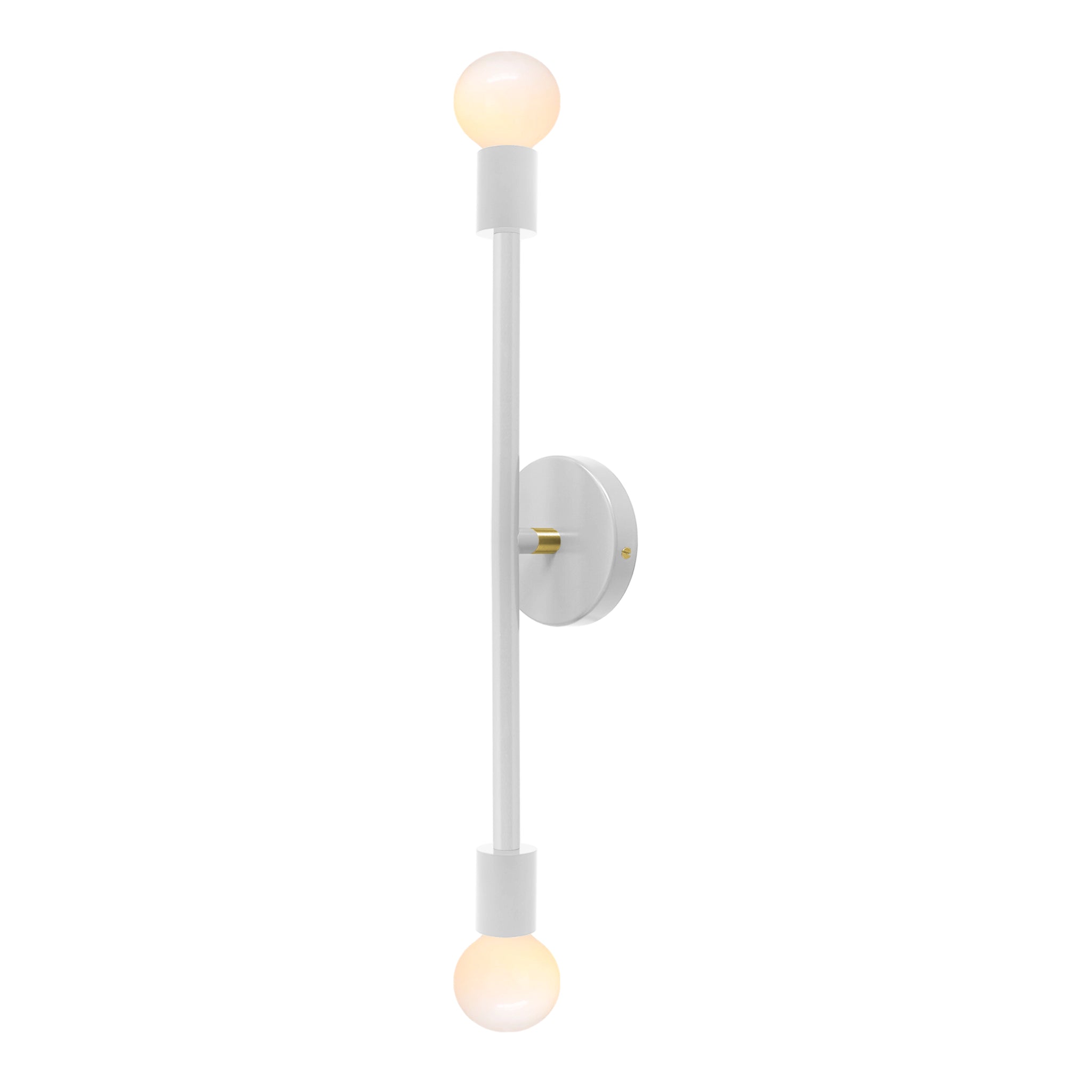 Brass and chalk color Pilot sconce 23" Dutton Brown lighting