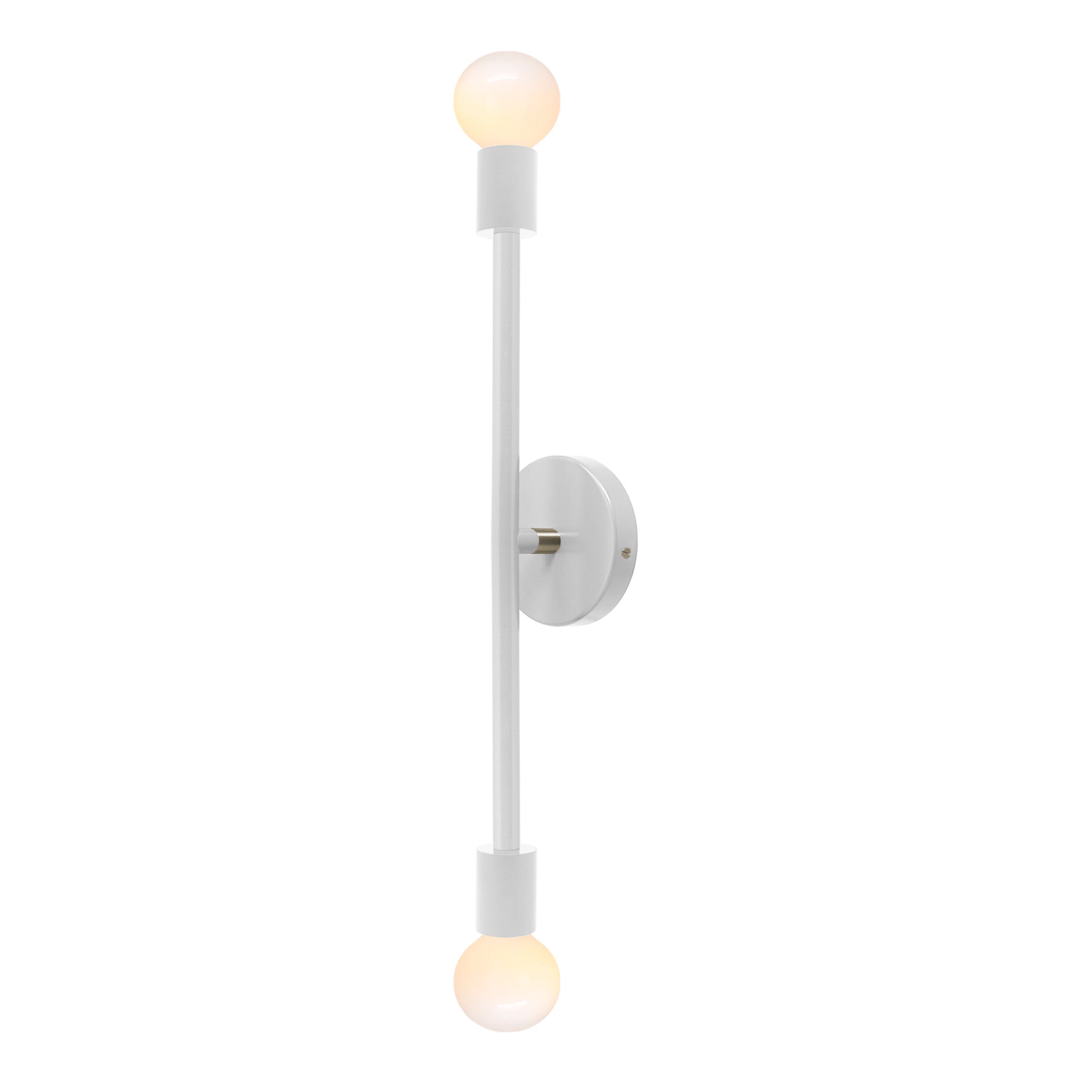 Nickel and barely color Pilot sconce 23" Dutton Brown lighting