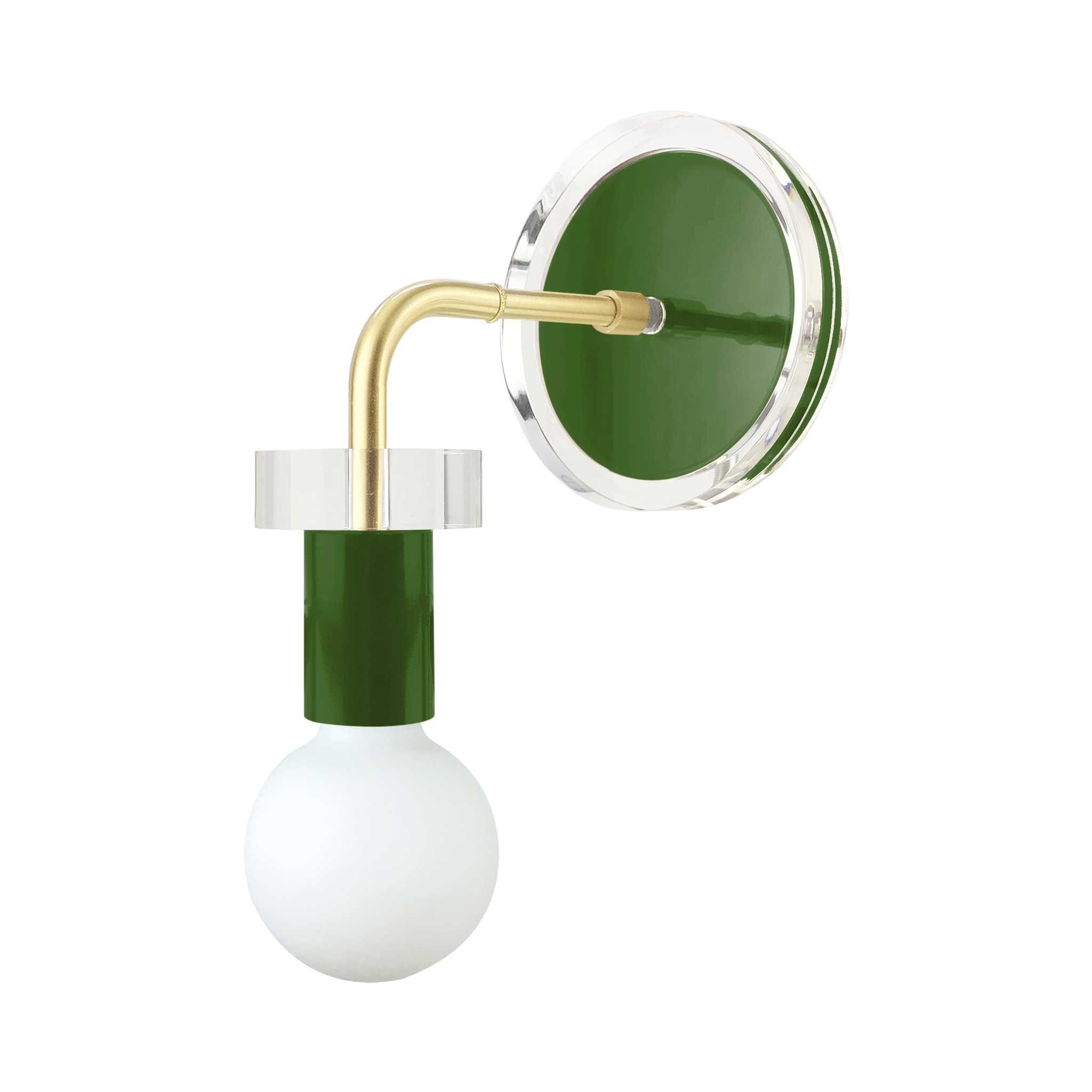Brass and python green color Adore sconce Dutton Brown lighting