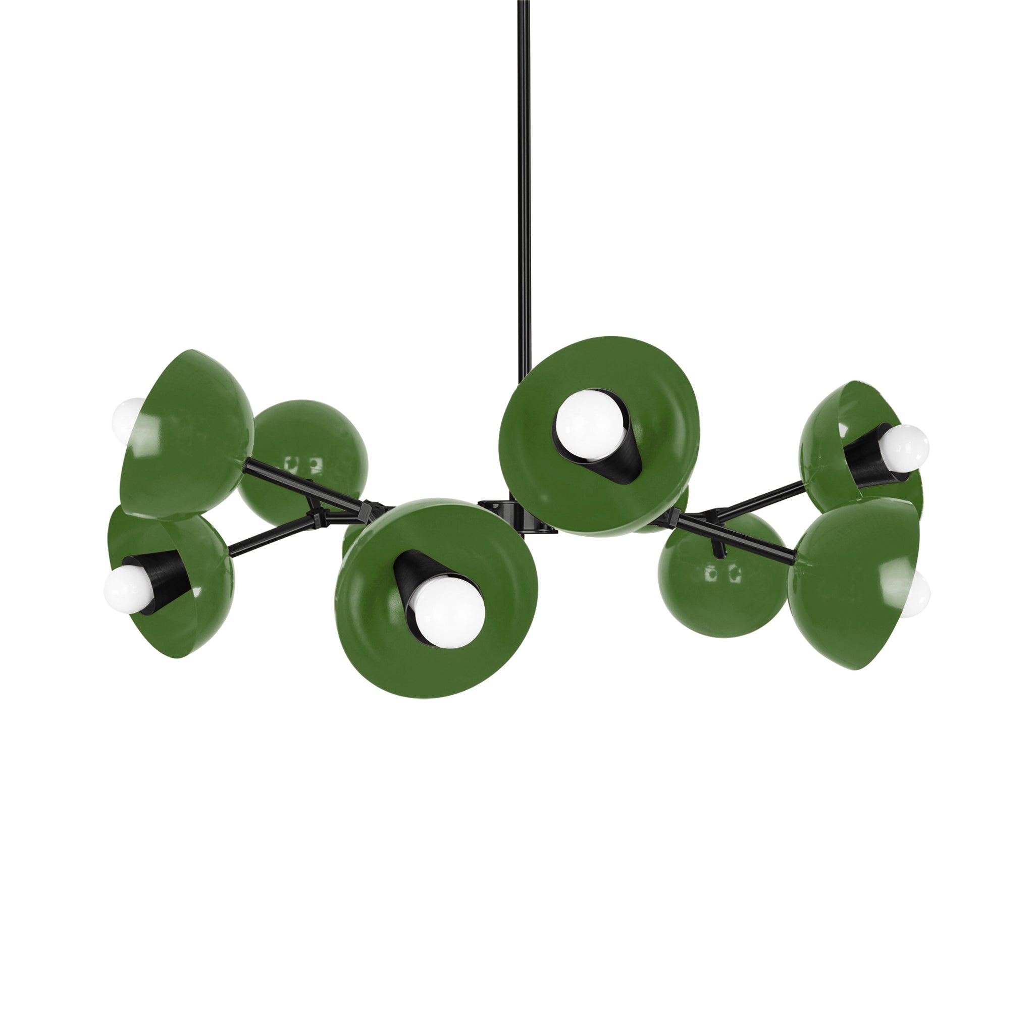 Black and python green color Alegria chandelier 30" Dutton Brown lighting