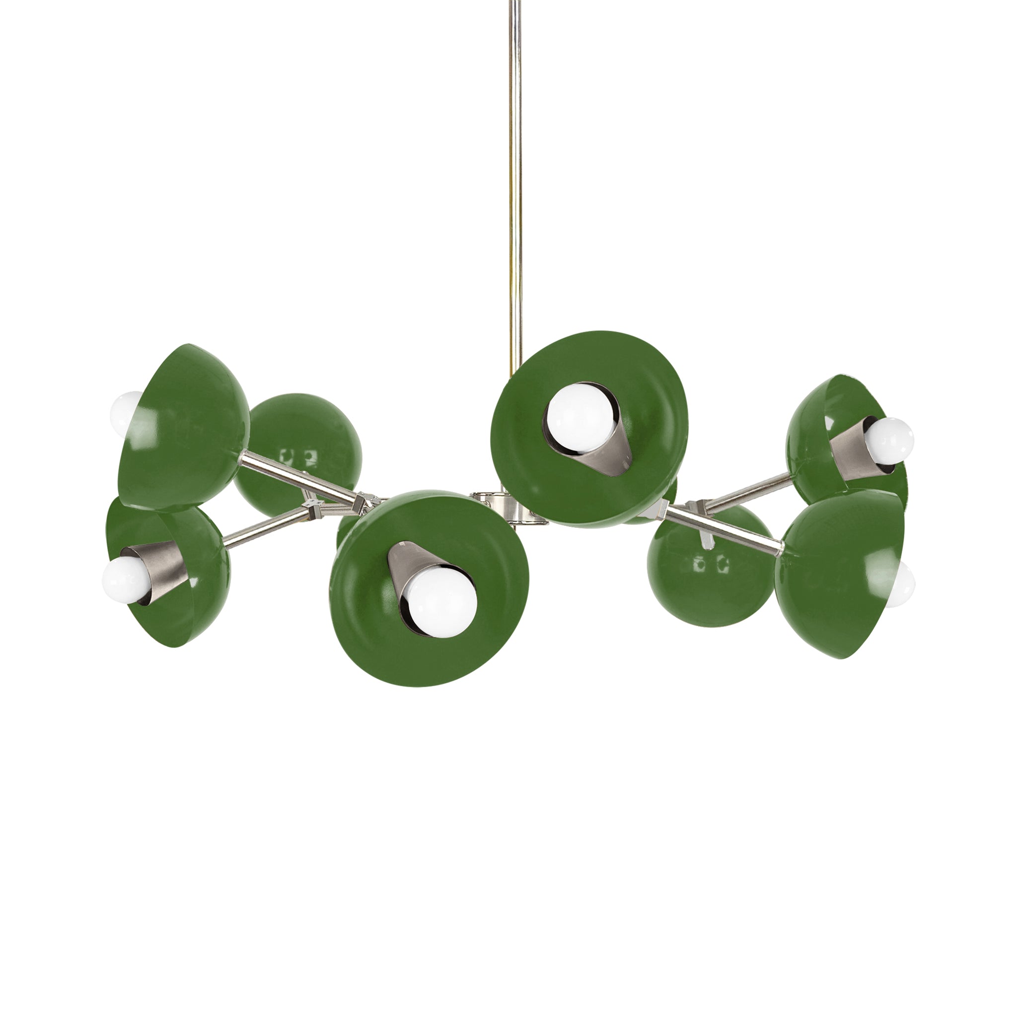 Nickel and lagoon color Alegria chandelier 30" Dutton Brown lighting