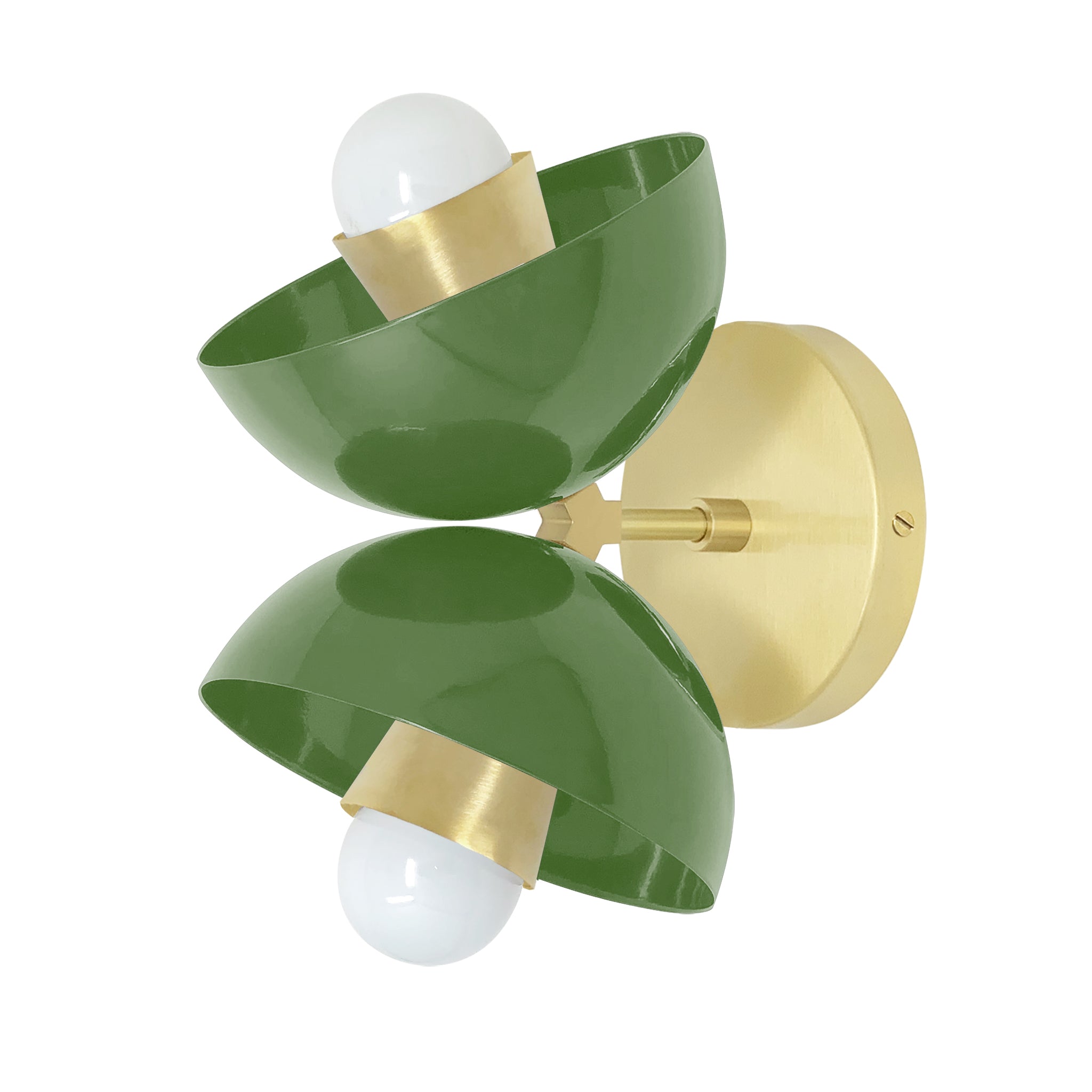 Brass and python green color Beso sconce Dutton Brown lighting