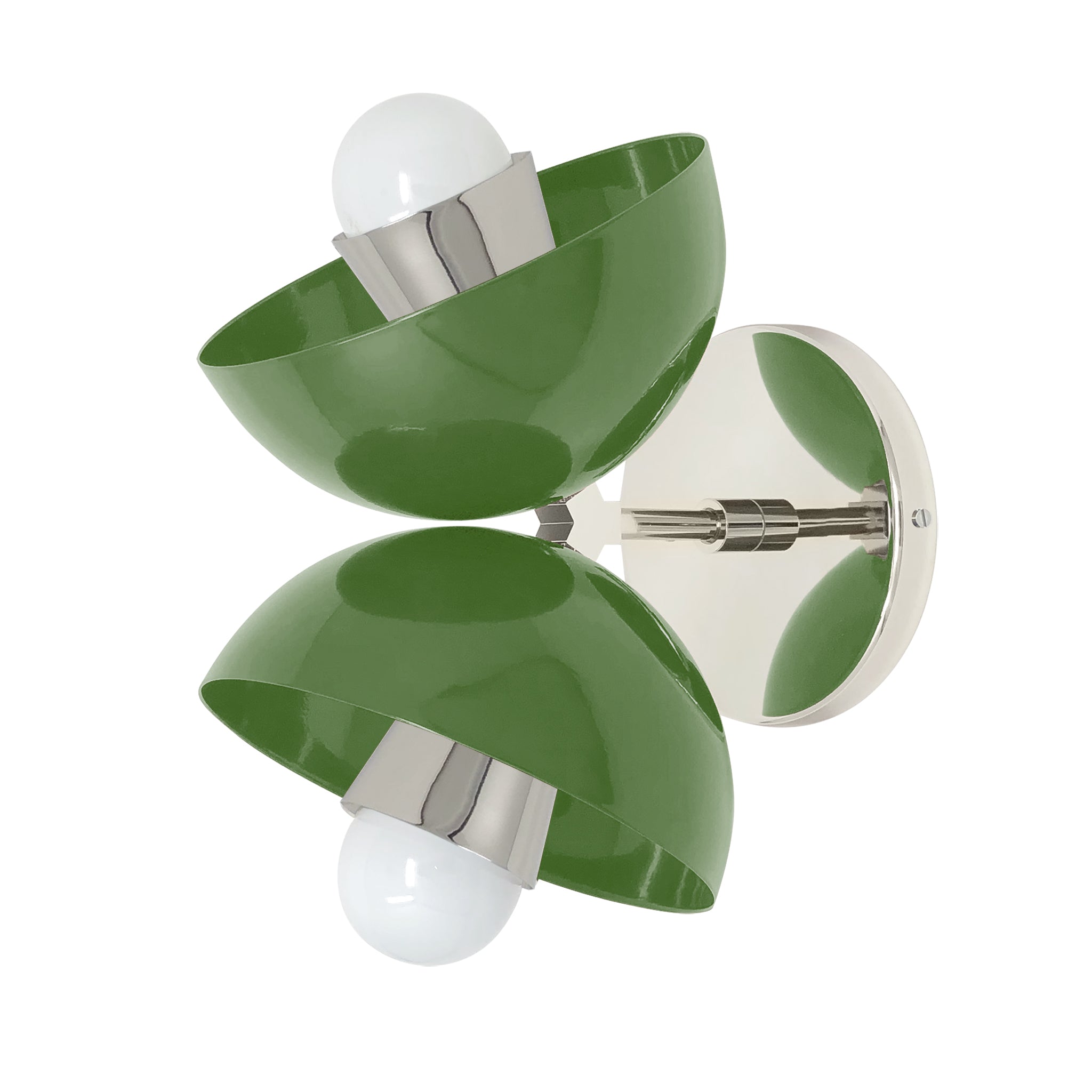 Nickel and lagoon color Beso sconce Dutton Brown lighting