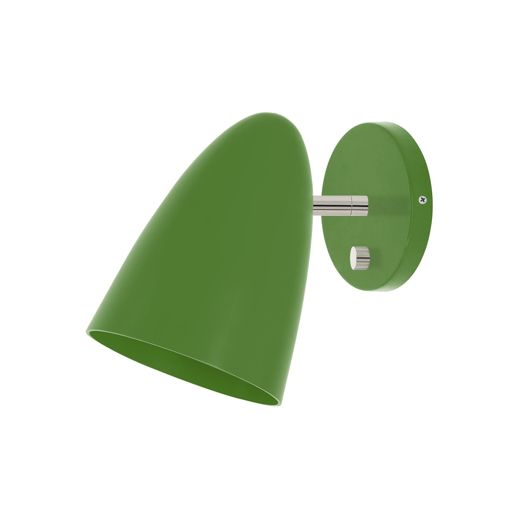 Nickel and lagoon color Boom sconce no arm Dutton Brown lighting