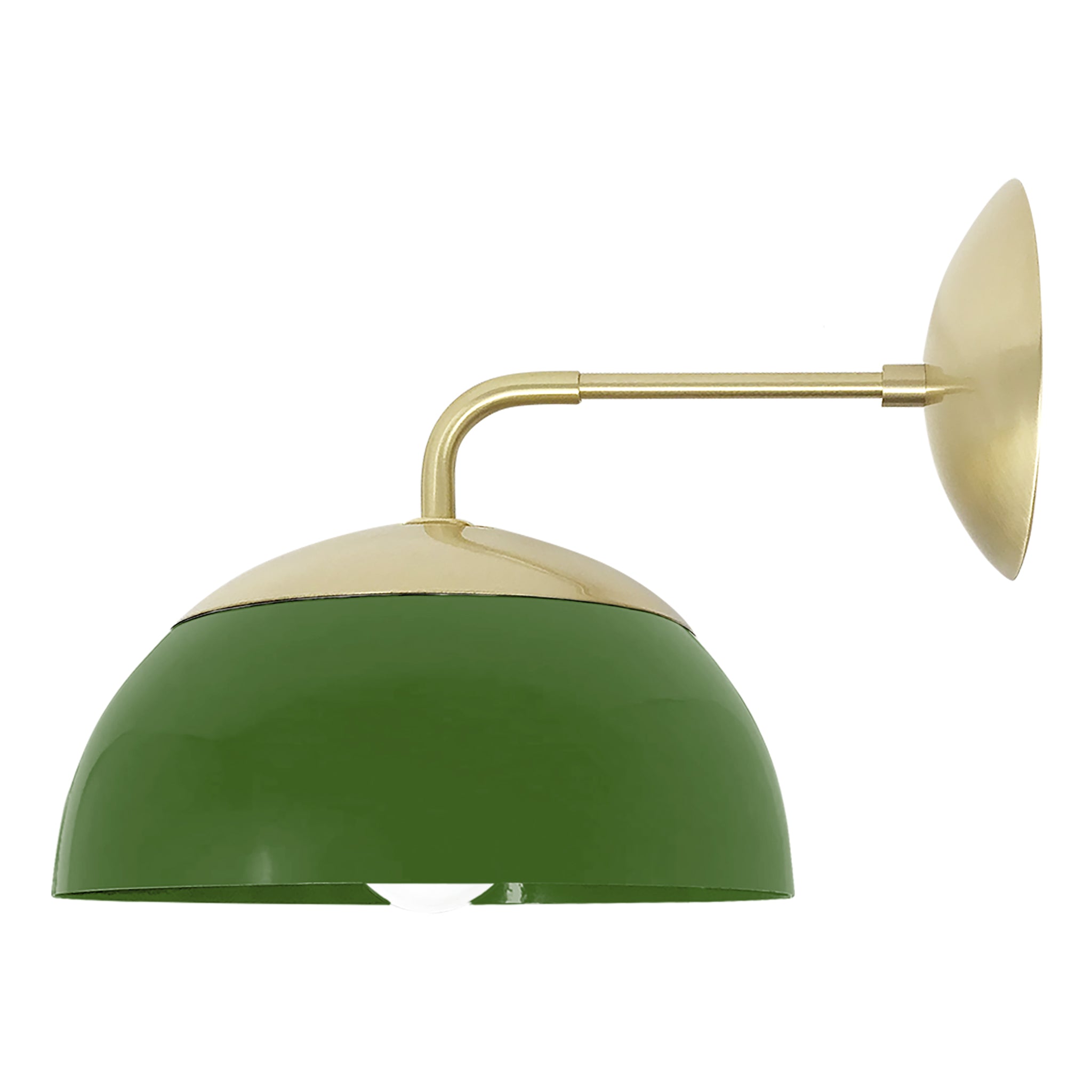Brass and python green color Cadbury sconce 8" Dutton Brown lighting