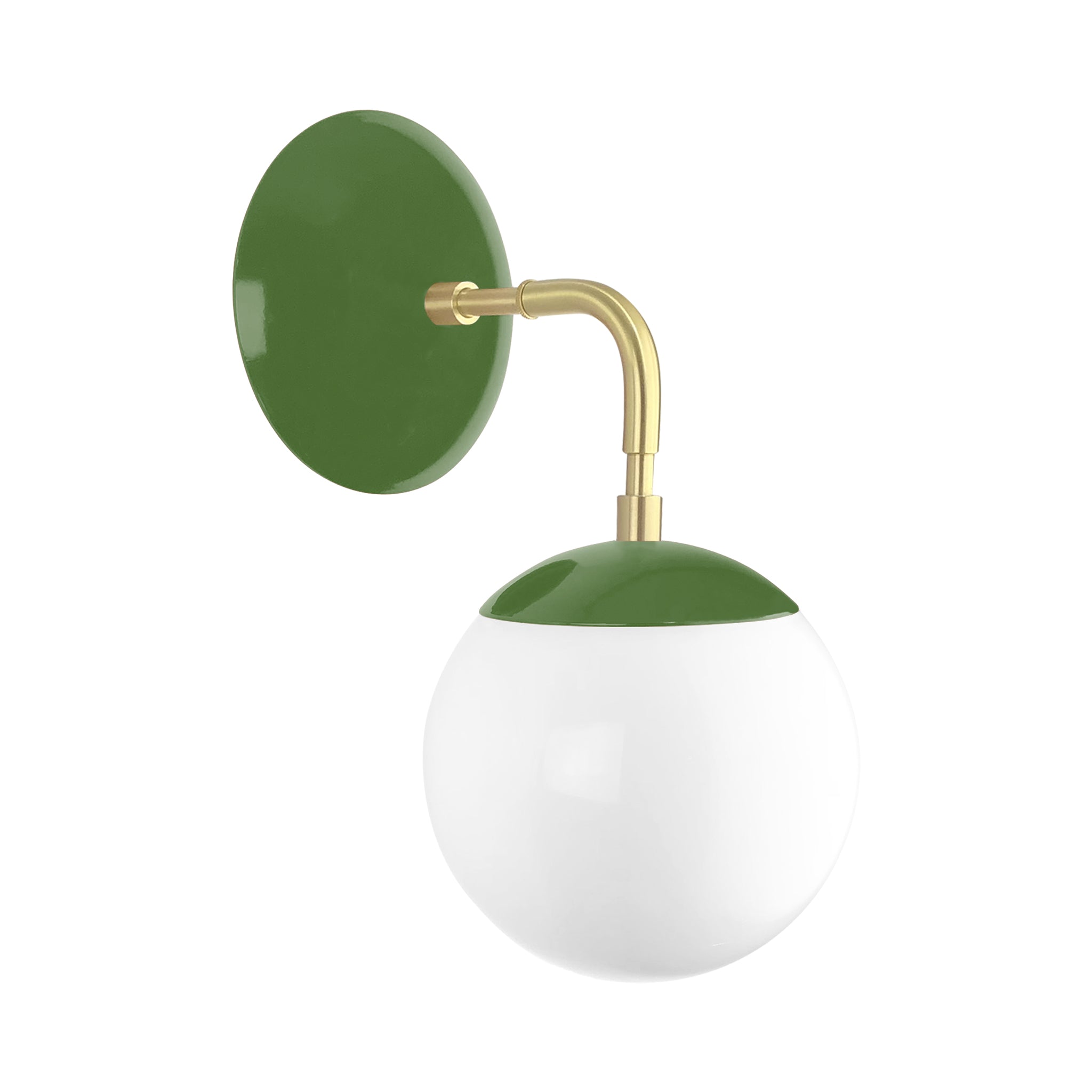 Brass and python green color Cap sconce 6" Dutton Brown lighting
