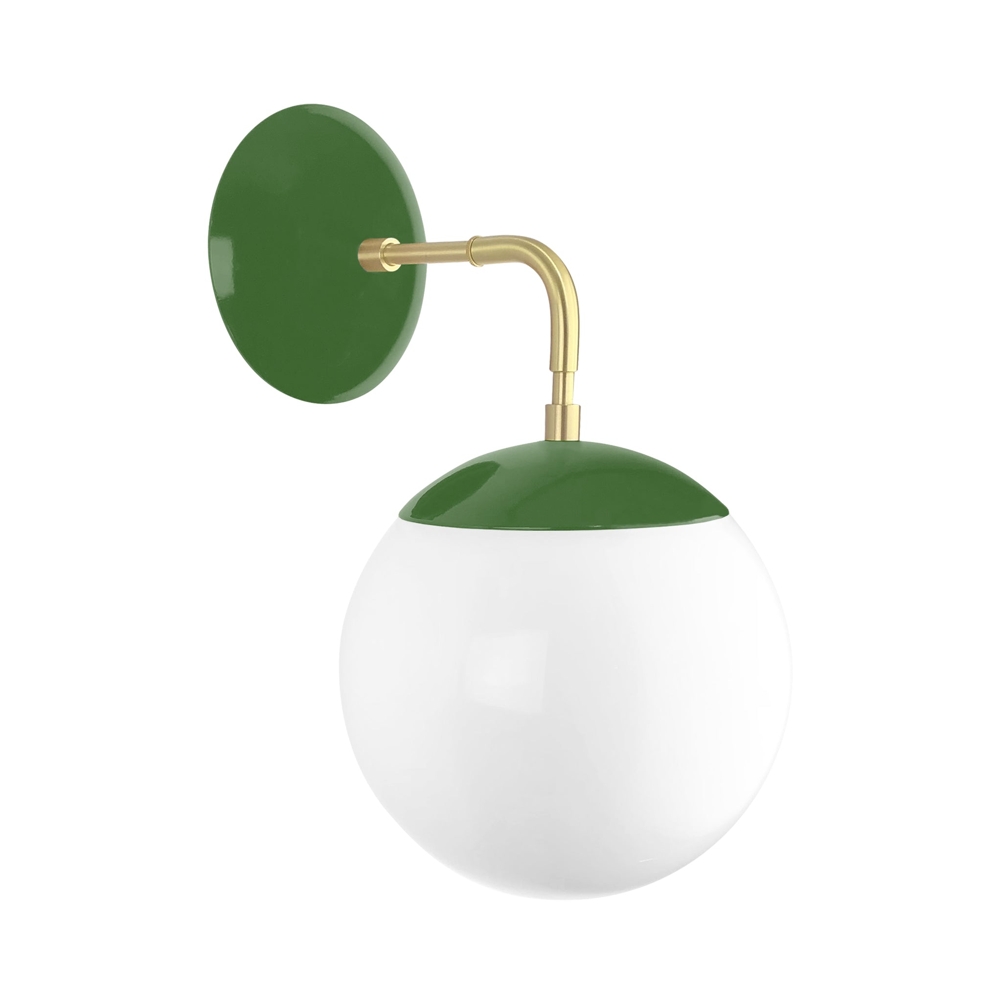 Brass and python green color Cap sconce 8" Dutton Brown lighting