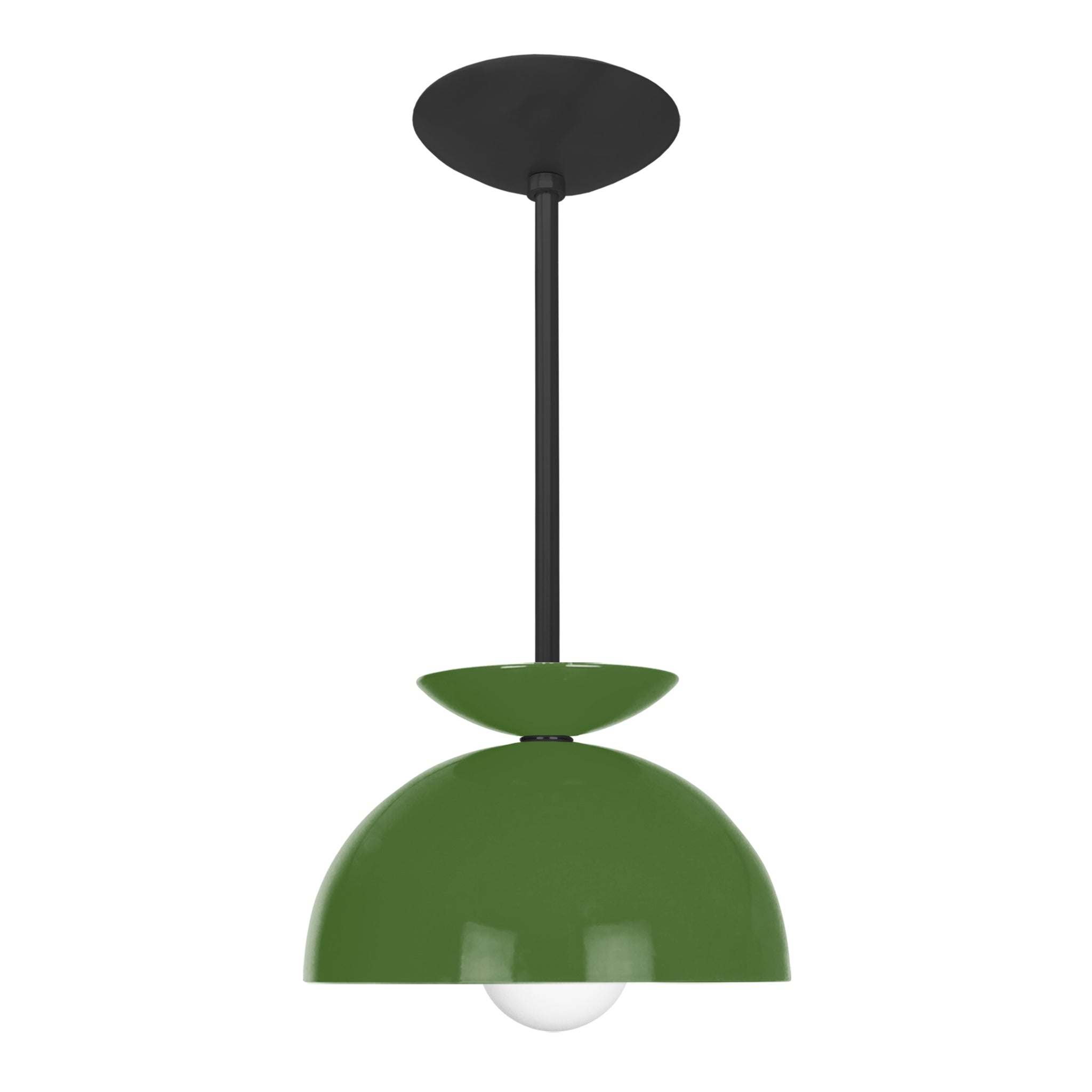 Black and python green color Echo pendant 10" Dutton Brown lighting